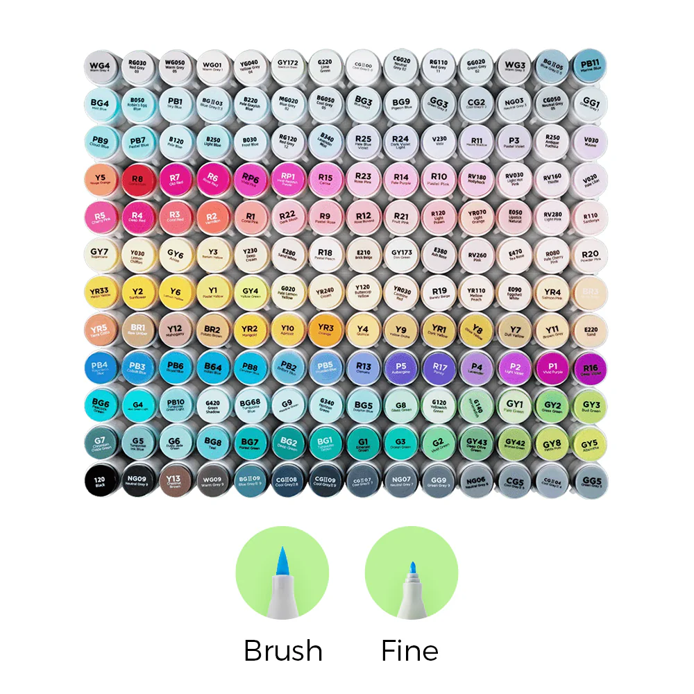 Ohuhu Honolulu Brush Markers - Large Set - Image 10