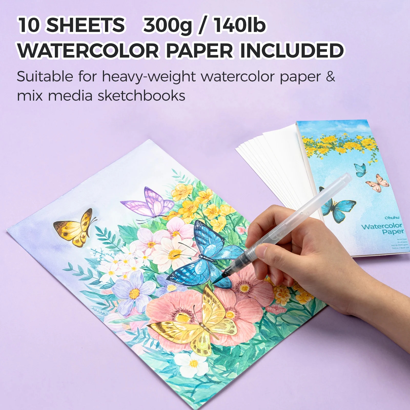 Ohuhu 50 Colors Portable Watercolor Paint Set - Image 5