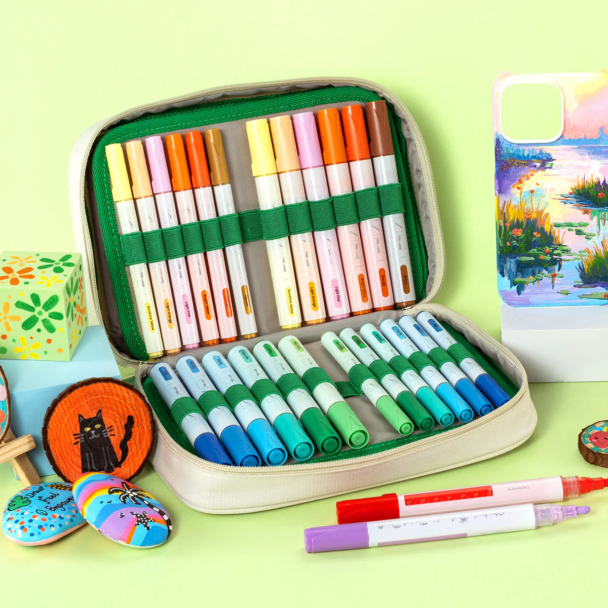 Ohuhu Acrylic Markers 24 Colors 48 Pack - Image 11