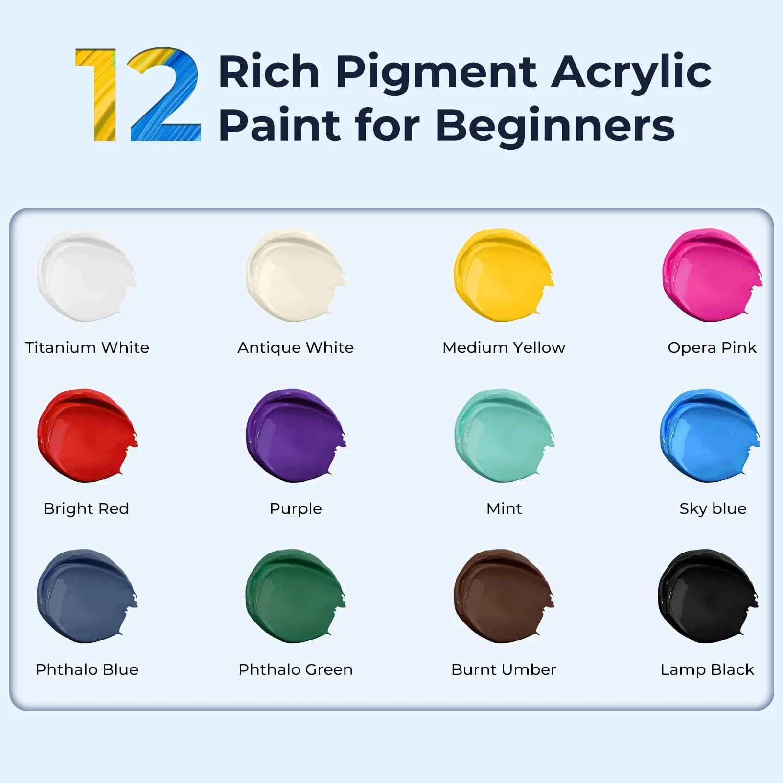 Ohuhu Acrylic Paint Set for Beginners with Tutorial (Canada Domestic Shipping) - Image 2