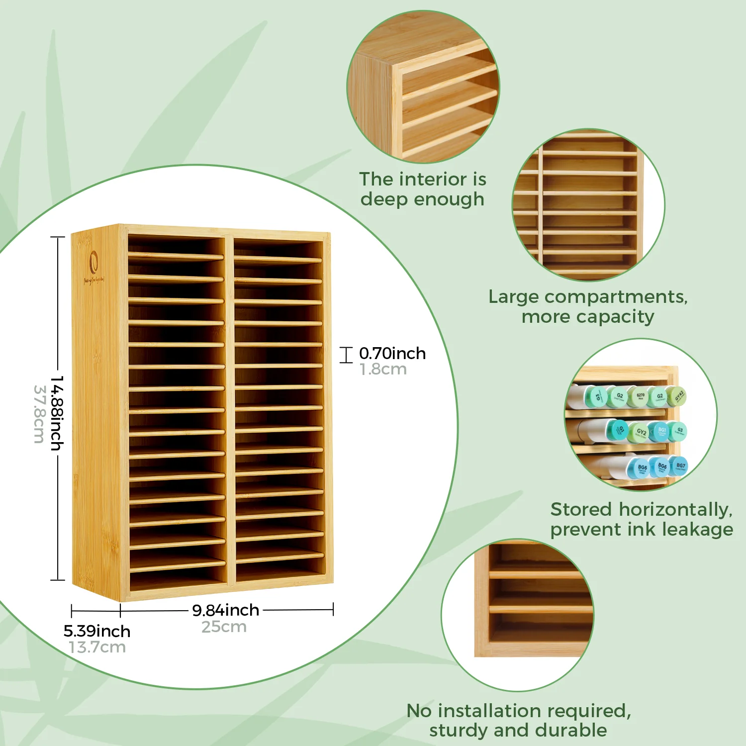 Ohuhu Bamboo Marker Organizer - Image 12