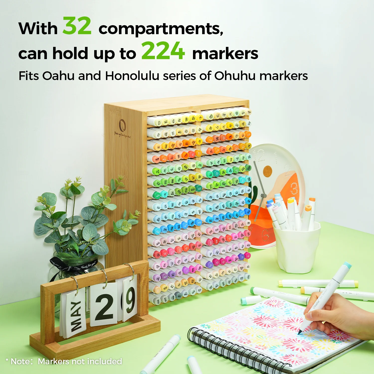 Ohuhu Bamboo Marker Organizer - Image 15