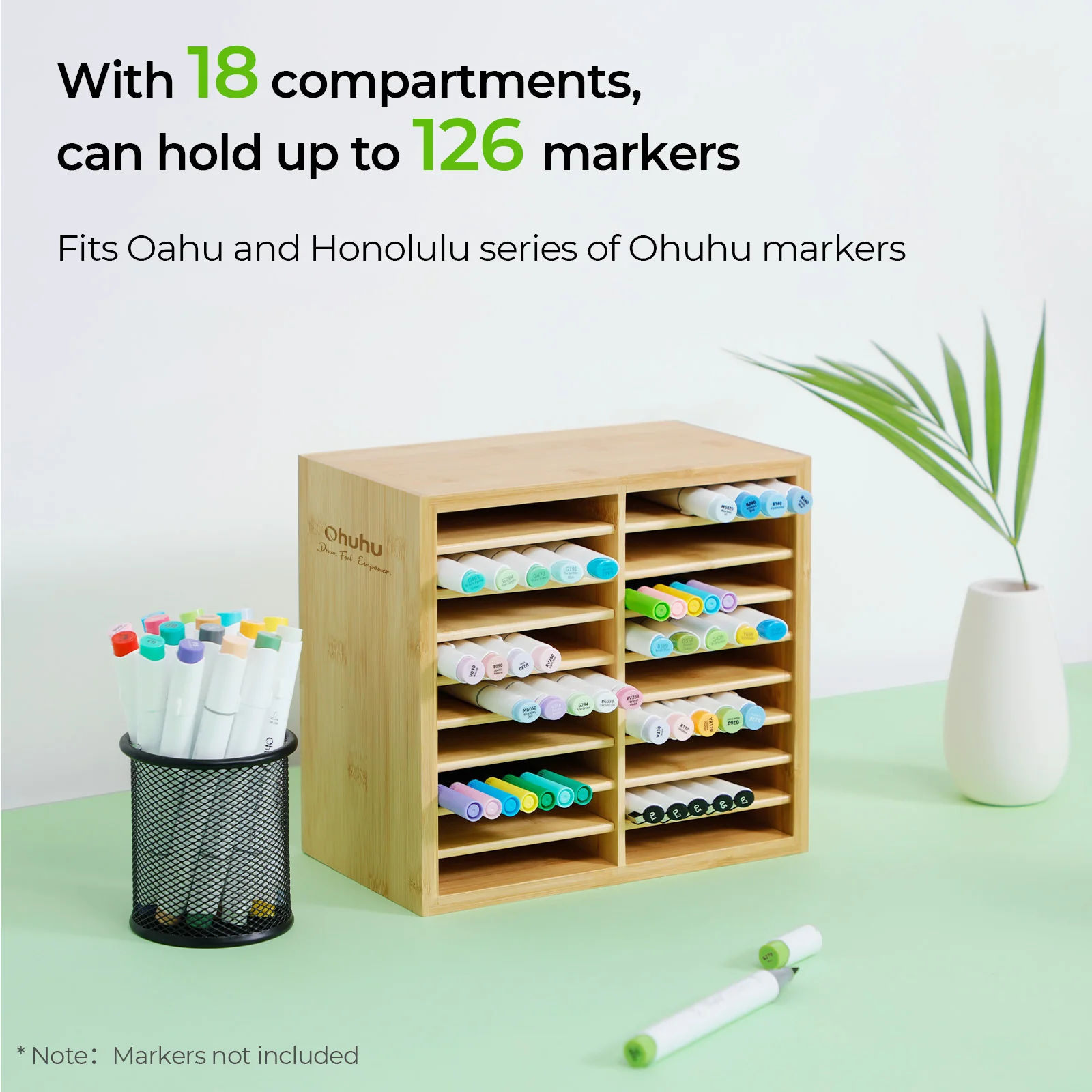 Ohuhu Bamboo Marker Organizer - Image 17