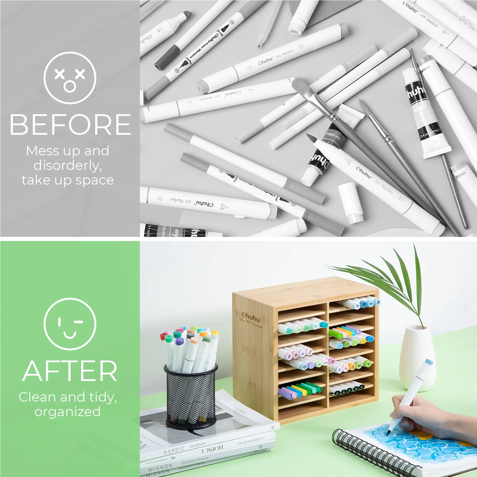 Ohuhu Bamboo Marker Organizer (Europe Only) - Image 24