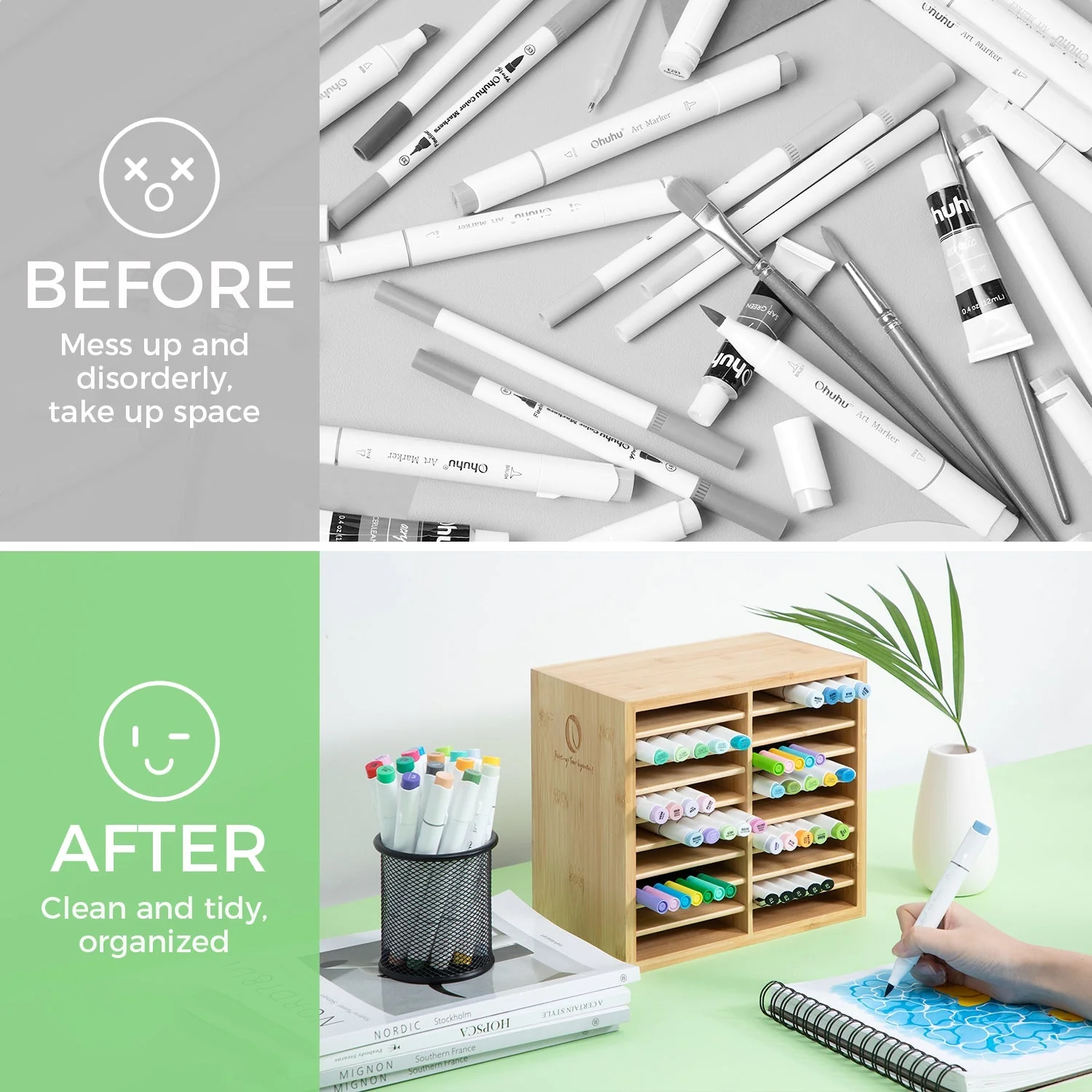 Ohuhu Bamboo Marker Organizer (Europe Only) - Image 4