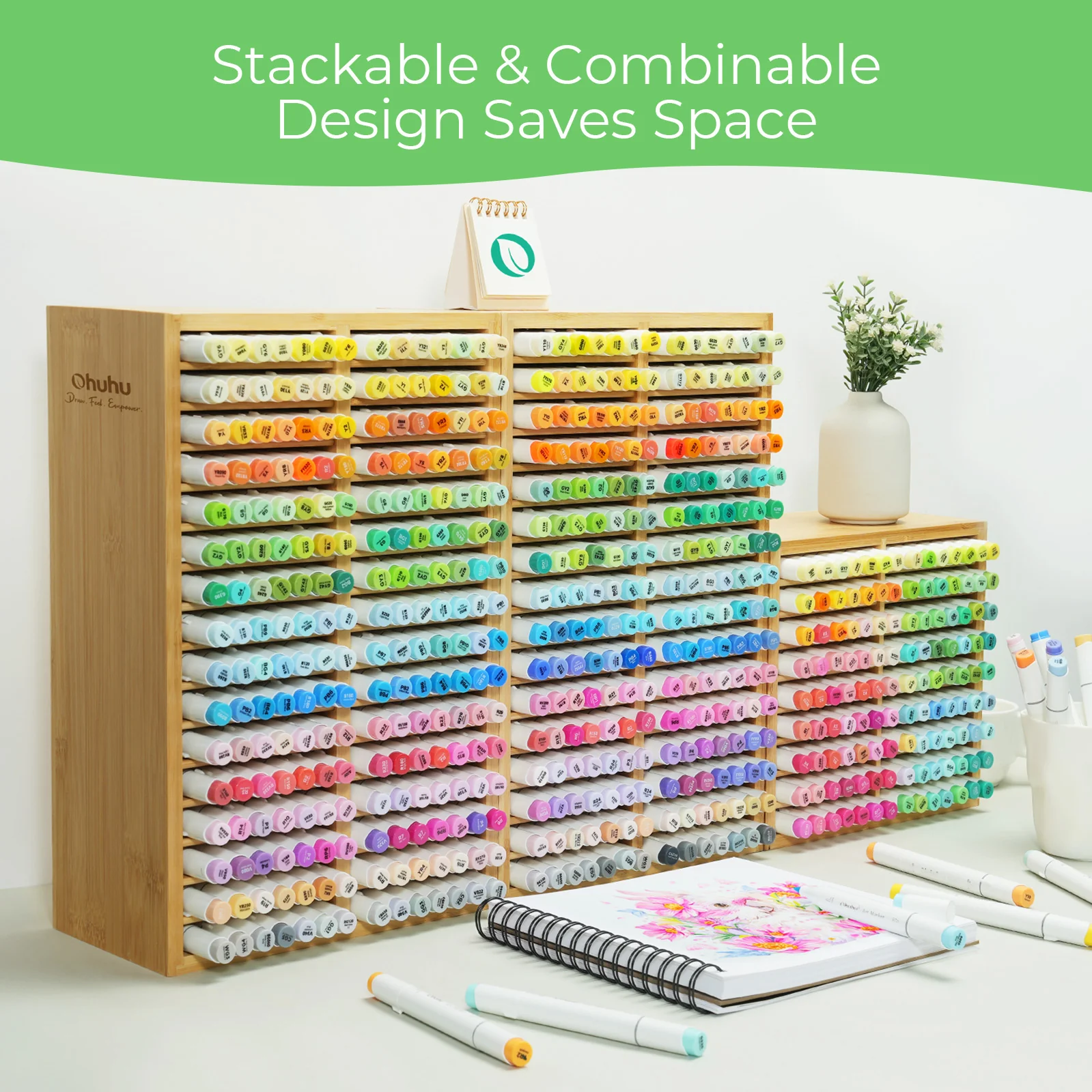 Ohuhu Bamboo Marker Organizer - Image 25