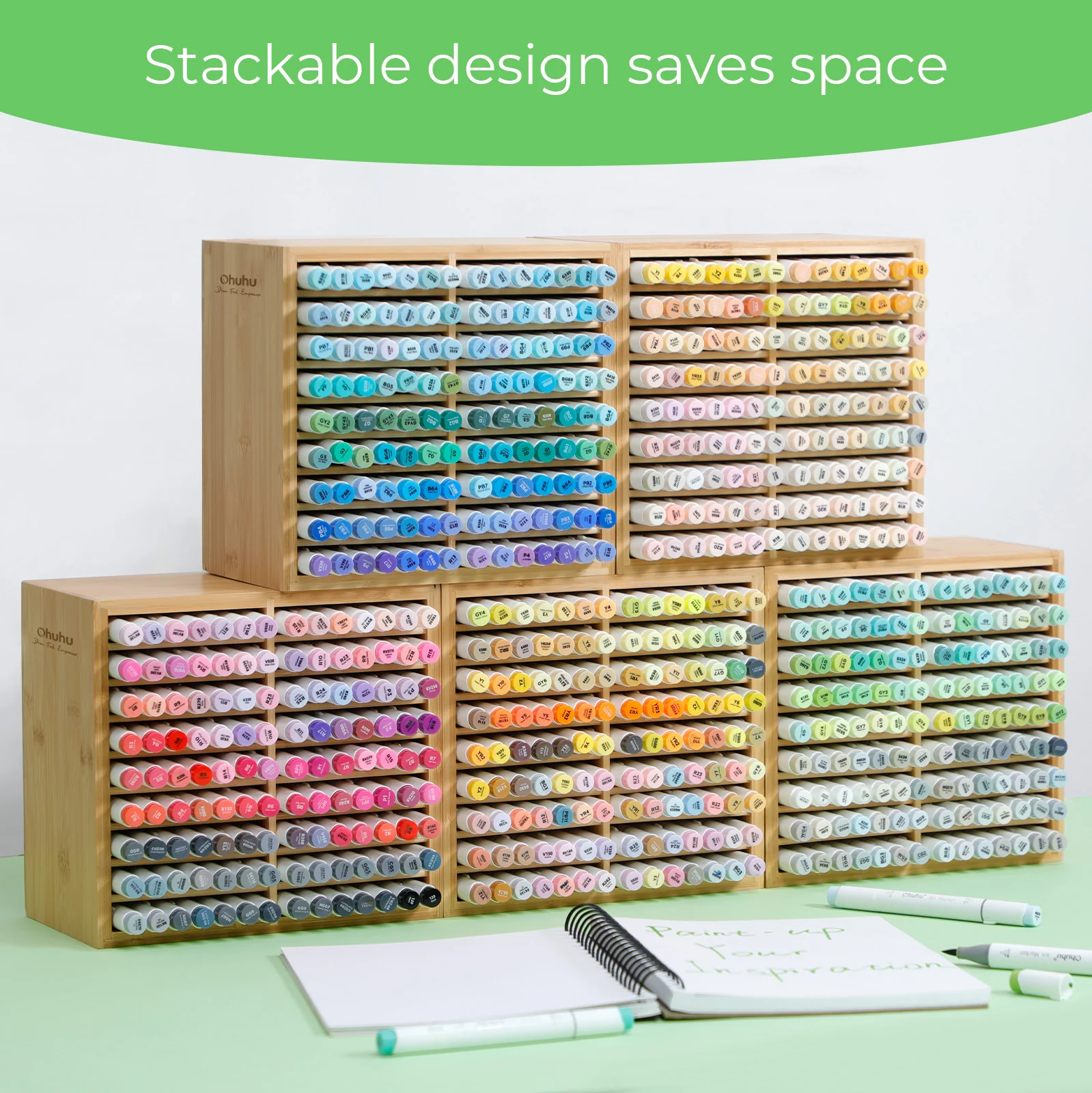 Ohuhu Bamboo Marker Organizer - Image 20