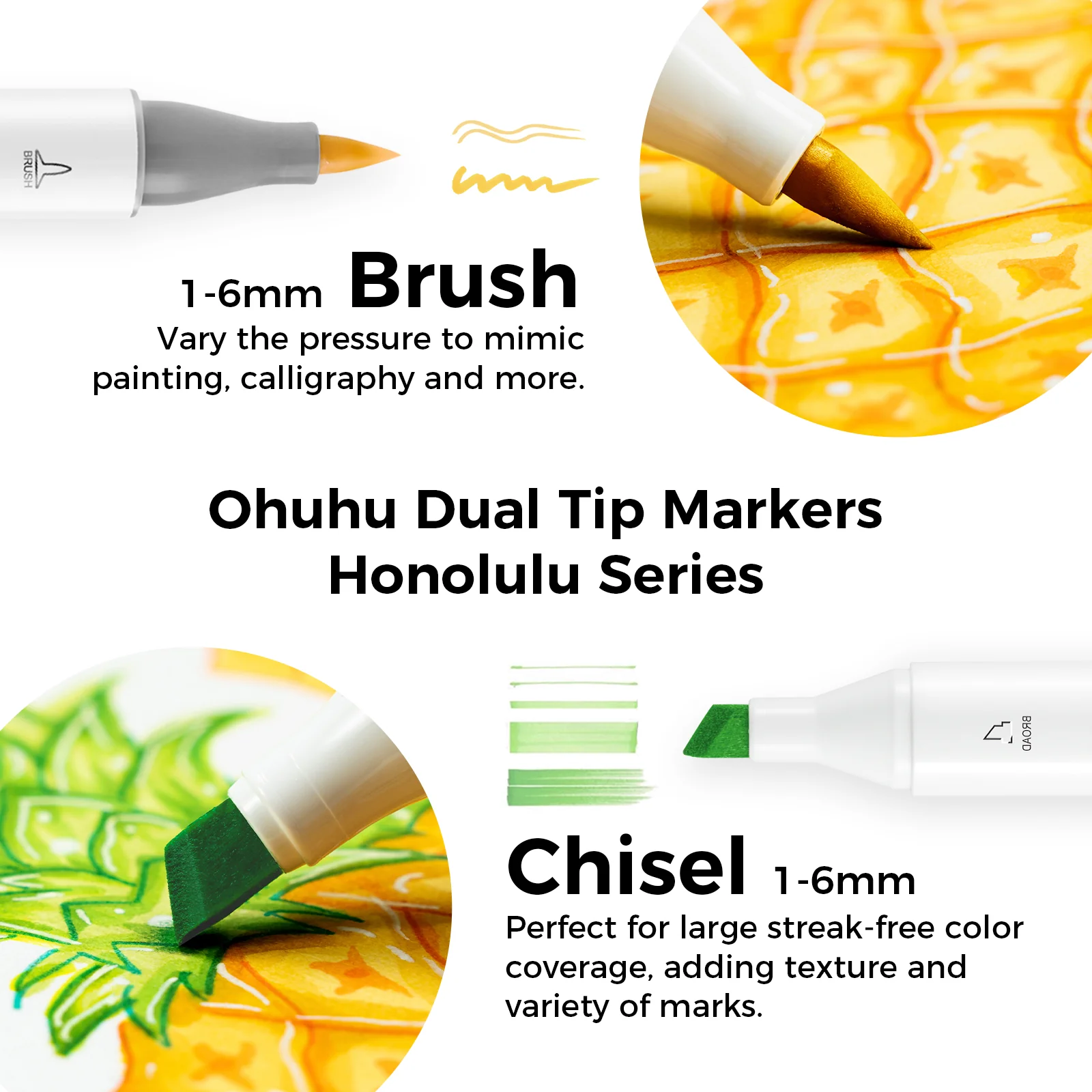 Ohuhu Honolulu Brush Markers - Large Set - Image 35