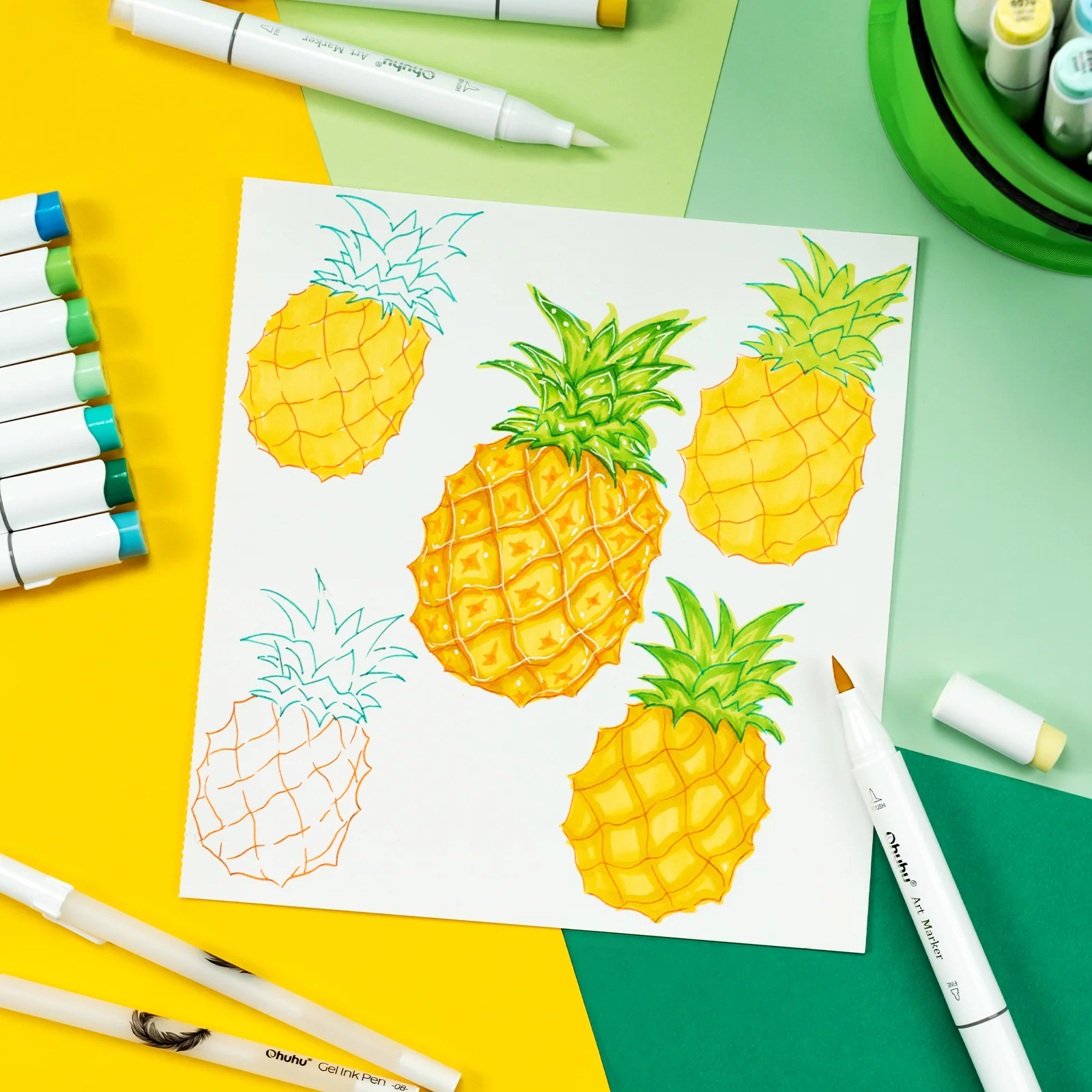 Ohuhu Honolulu Brush Markers - Large Set - Image 38