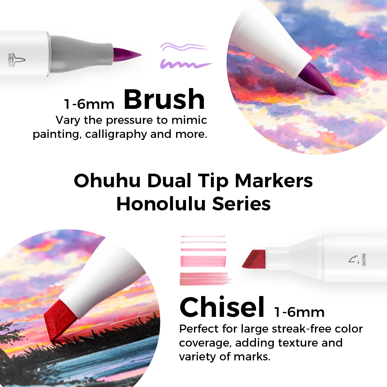 Ohuhu Honolulu Brush Markers - Large Set - Image 42