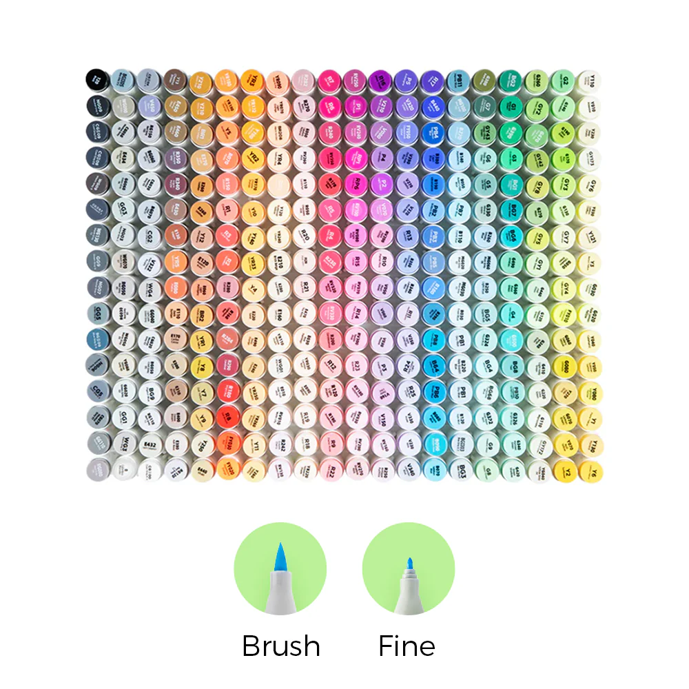 Ohuhu Honolulu Brush Markers - Large Set - Image 7