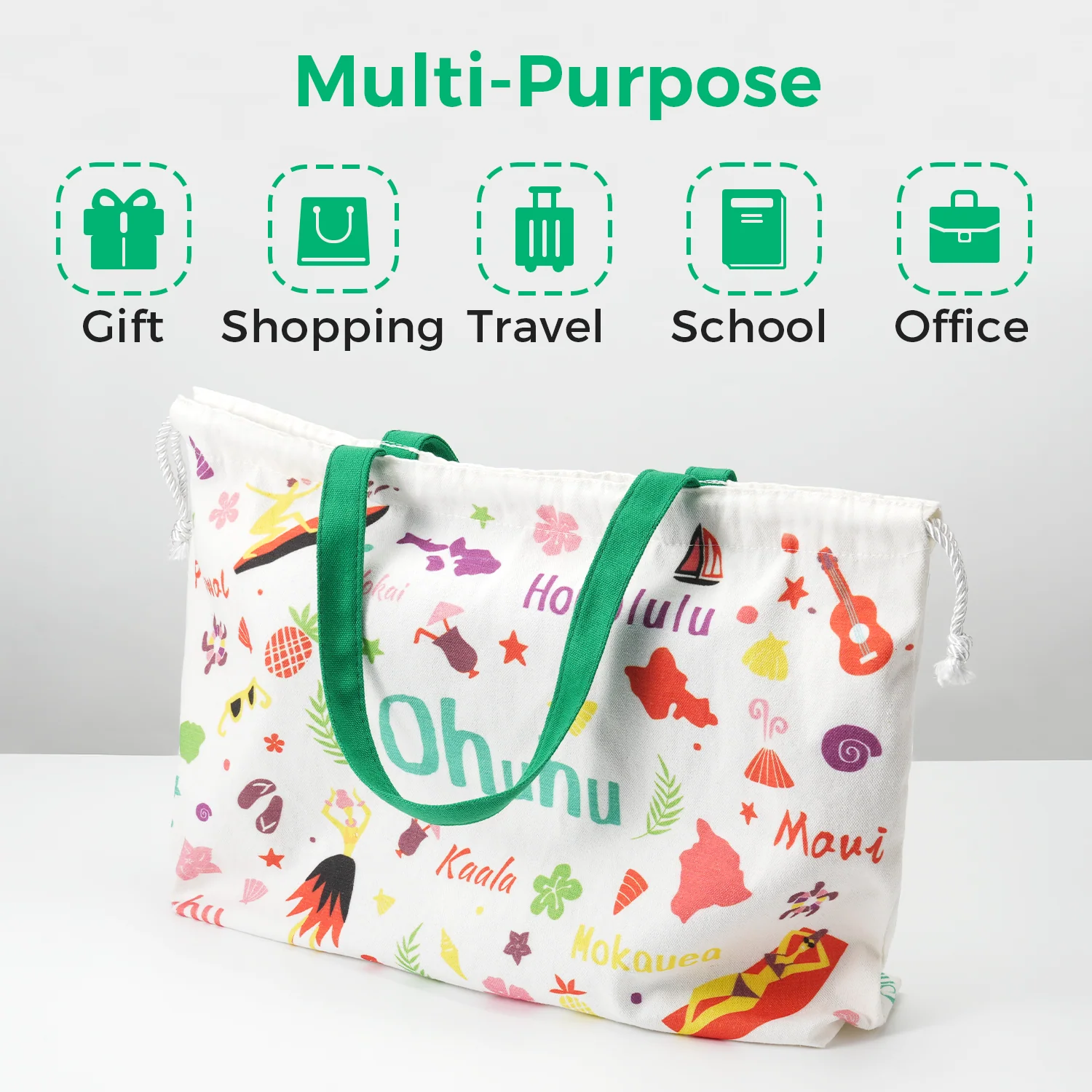 Ohuhu Canvas Gift Bag for Multi-purpose, Available in Two Sizes - Image 5