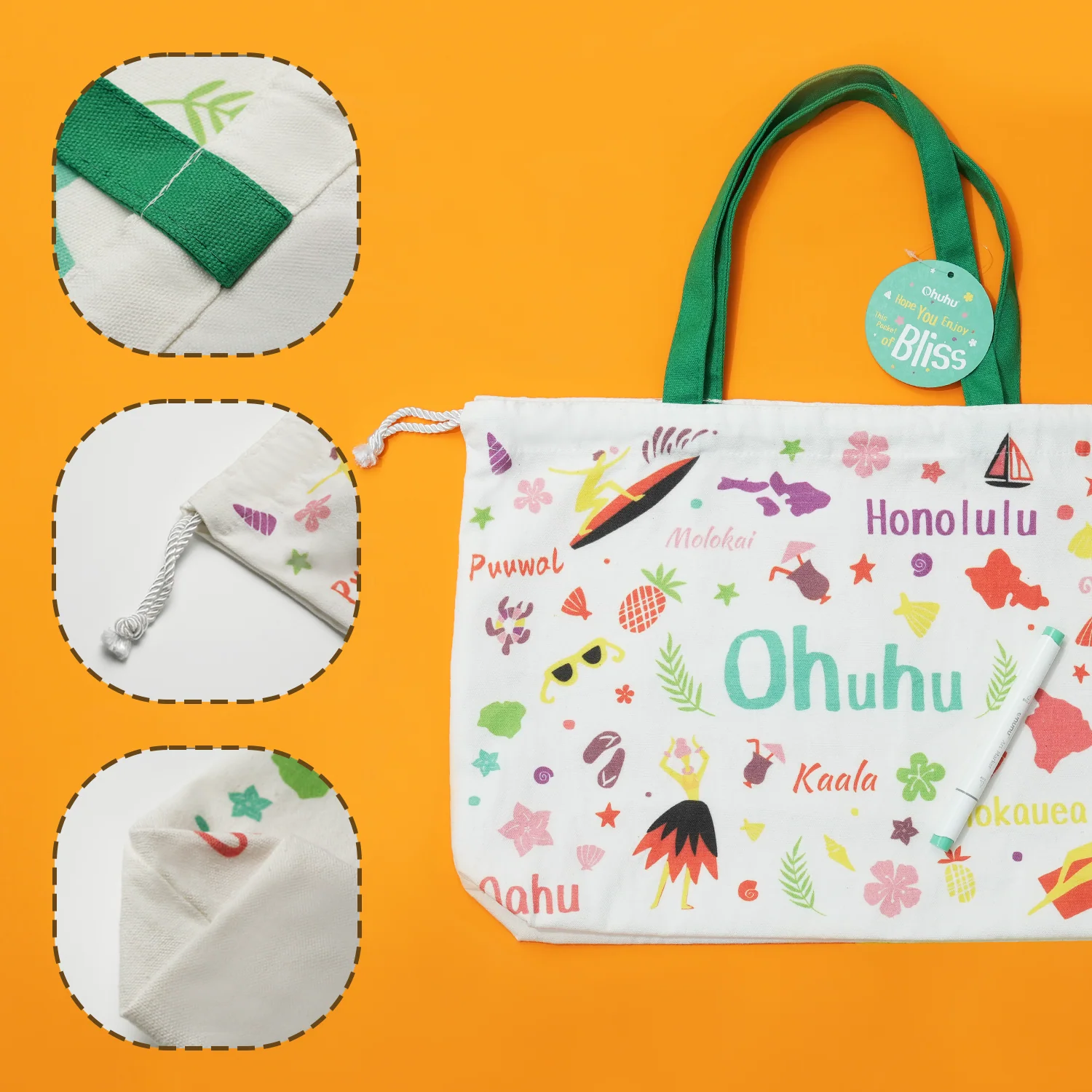Ohuhu Canvas Gift Bag for Multi-purpose, Available in Two Sizes - Image 6