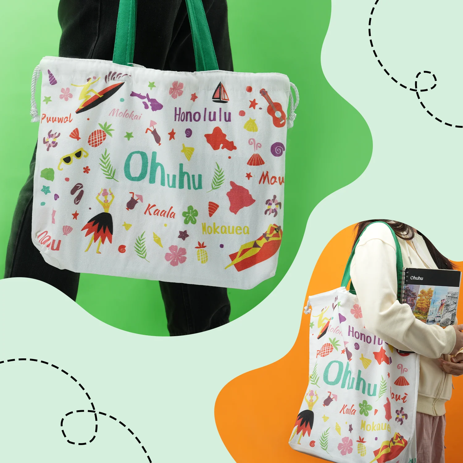 Ohuhu Canvas Gift Bag for Multi-purpose, Available in Two Sizes (Ships from Asia Warehouse) - Image 9