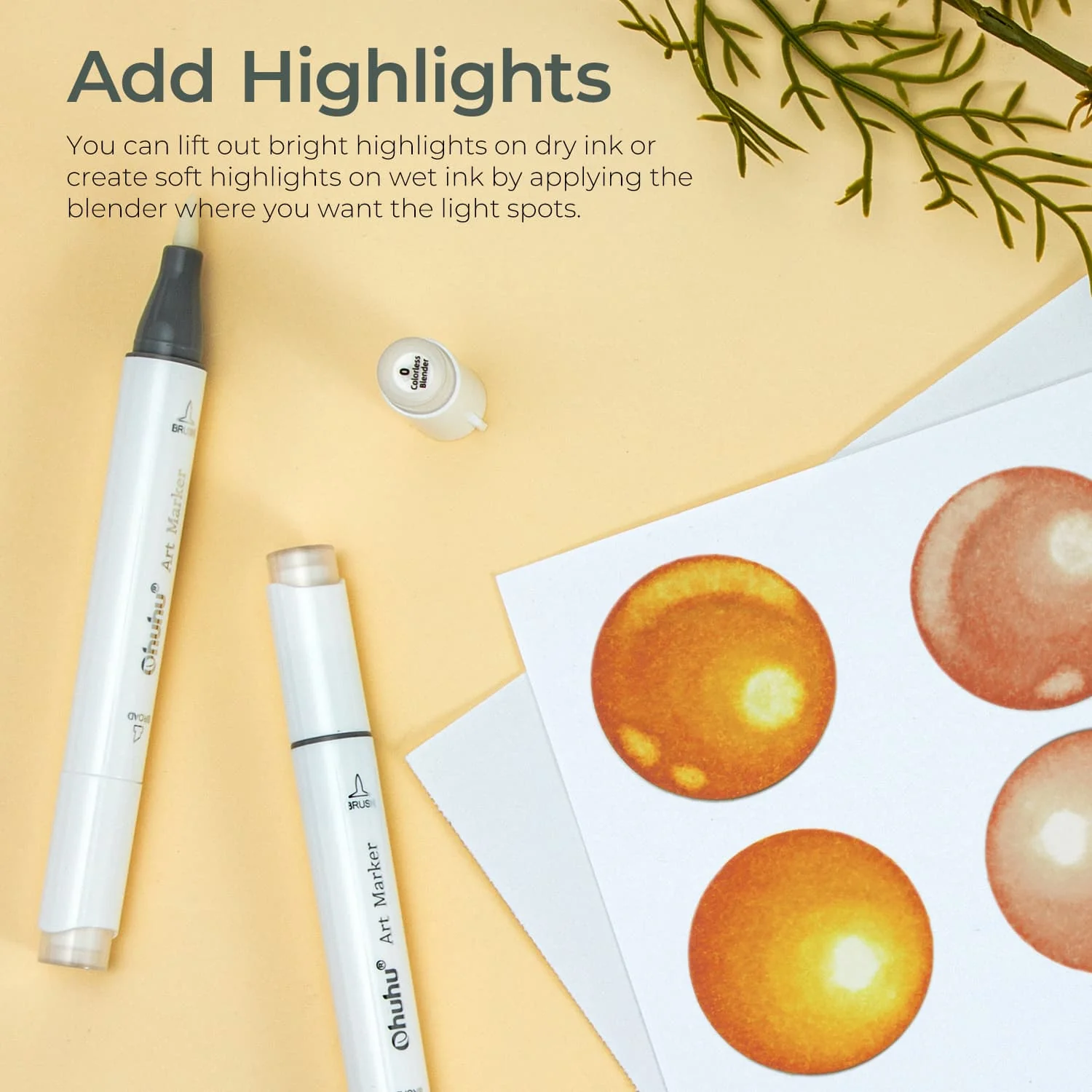 Ohuhu Honolulu Colorless Blender Marker - Pack of 6 - Image 3