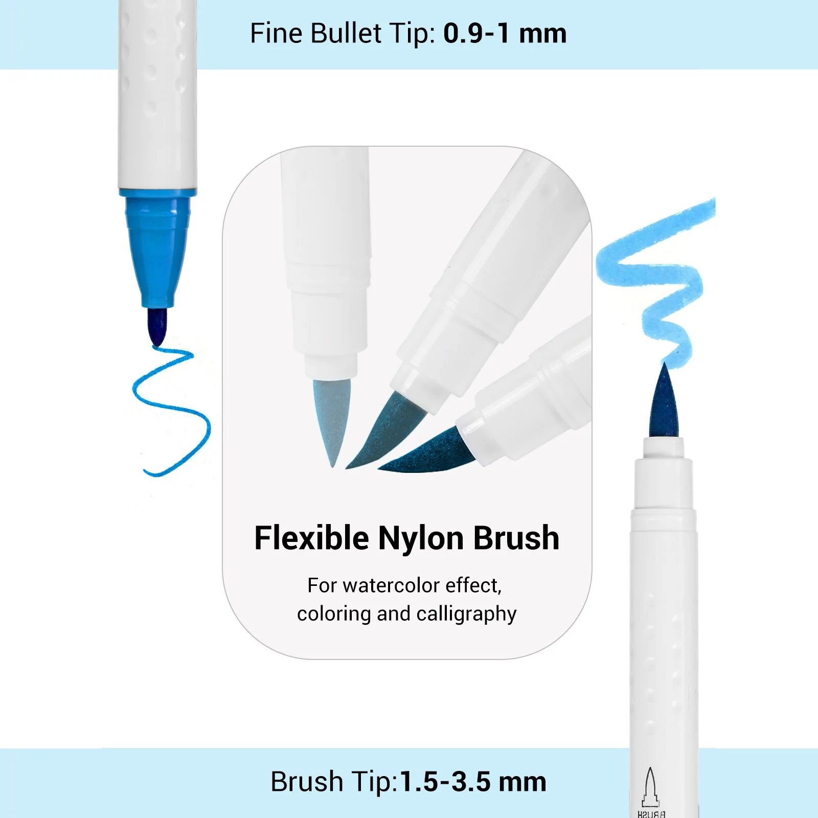 Ohuhu Dual Brush Pen Art Markers, Brush & Fine(US Exclusive) - Image 3