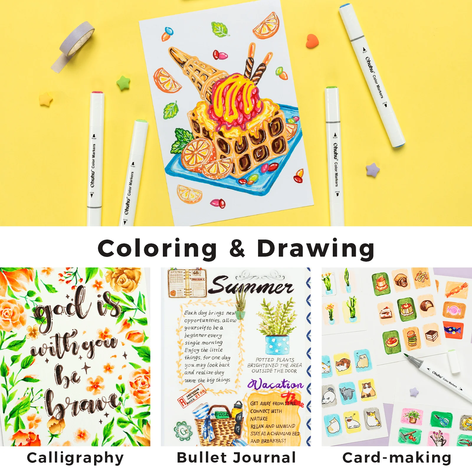 Ohuhu Dual Tips Water-Based Art Markers - Image 11