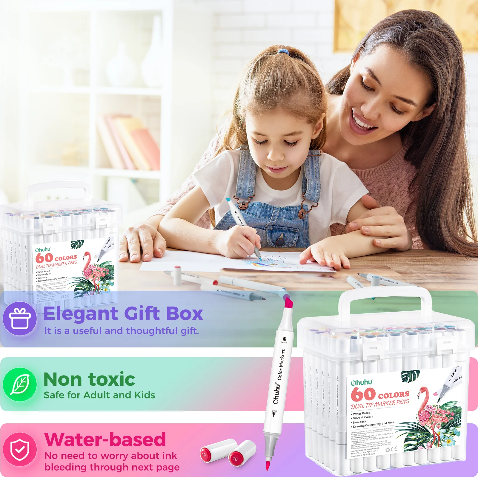 Ohuhu Dual Tips Water-Based Art Markers - Image 14