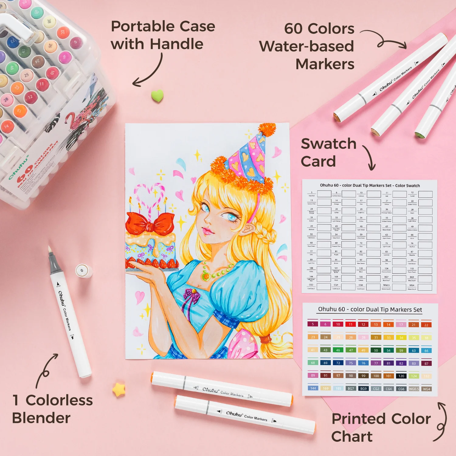 Ohuhu Dual Tips Water-Based Art Markers - Image 19