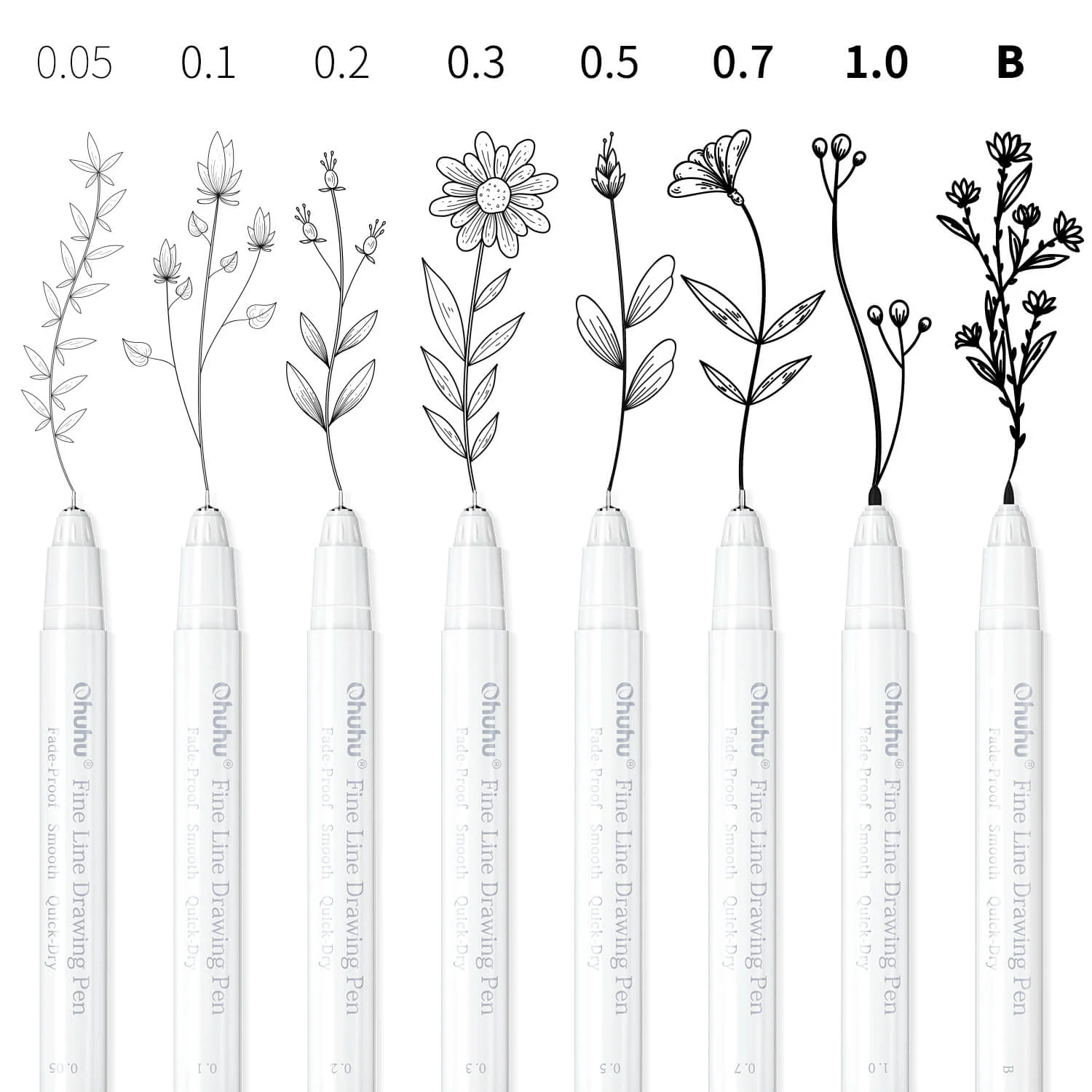 Ohuhu Fineliner Drawing Pen, 8 Pack - Image 3