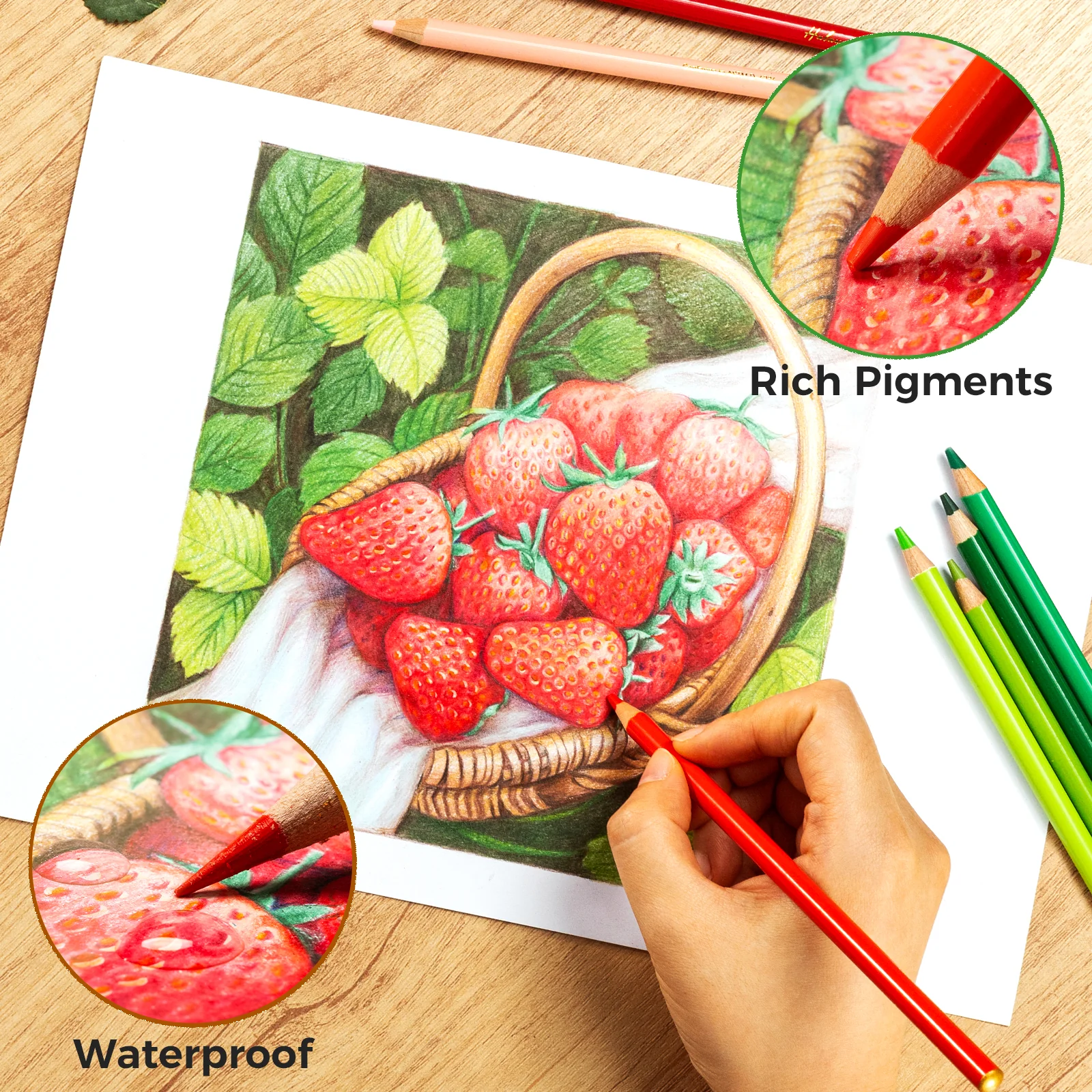 Ohuhu Halawa Series 72 Colors Oil-based Colored Pencils - Image 7