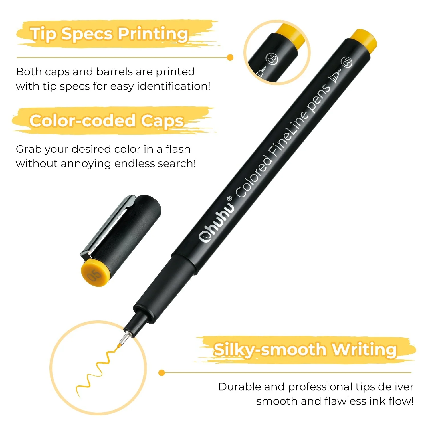 Ohuhu Hana Highway Fineliner Drawing Pens,18 Pack (Europe Only) - Image 4