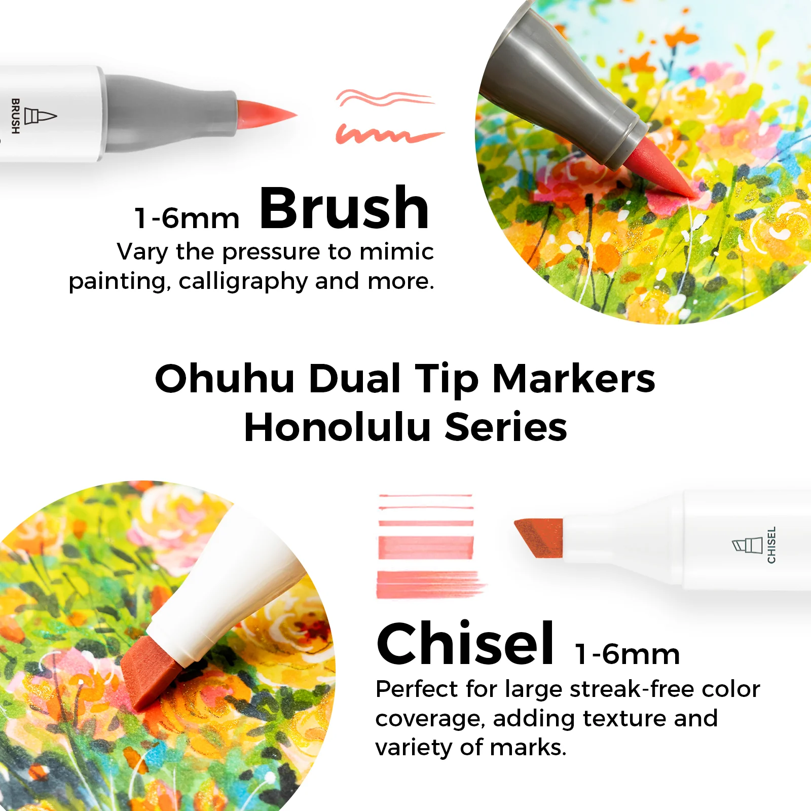 Ohuhu Honolulu Brush Markers - Small Set - Image 73
