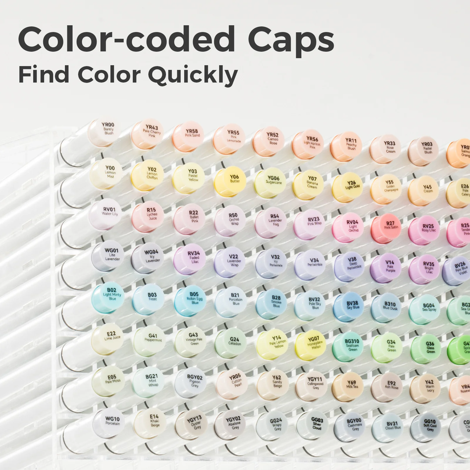 Ohuhu Honolulu 96 Pastel Colors Alcohol Art Markers - Sweetness & Blossoming (Ships from Asia Warehouse) - Image 5