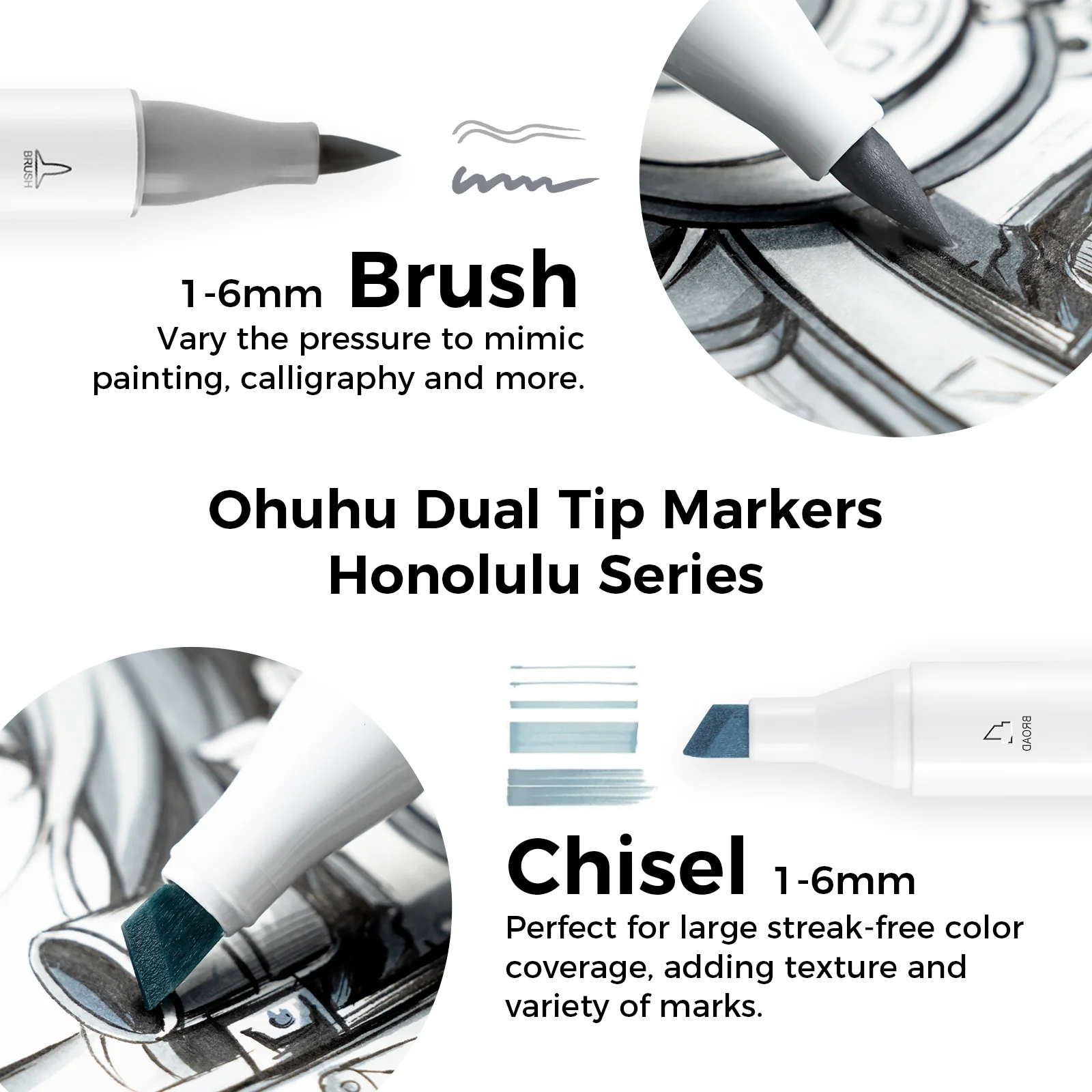 Ohuhu Honolulu Brush Markers - Small Set - Image 23