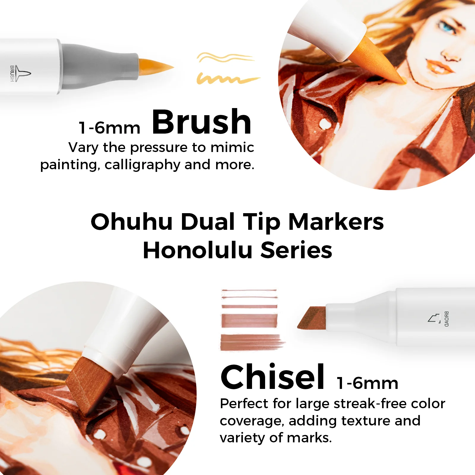 Ohuhu Honolulu Brush Markers - Small Set - Image 33