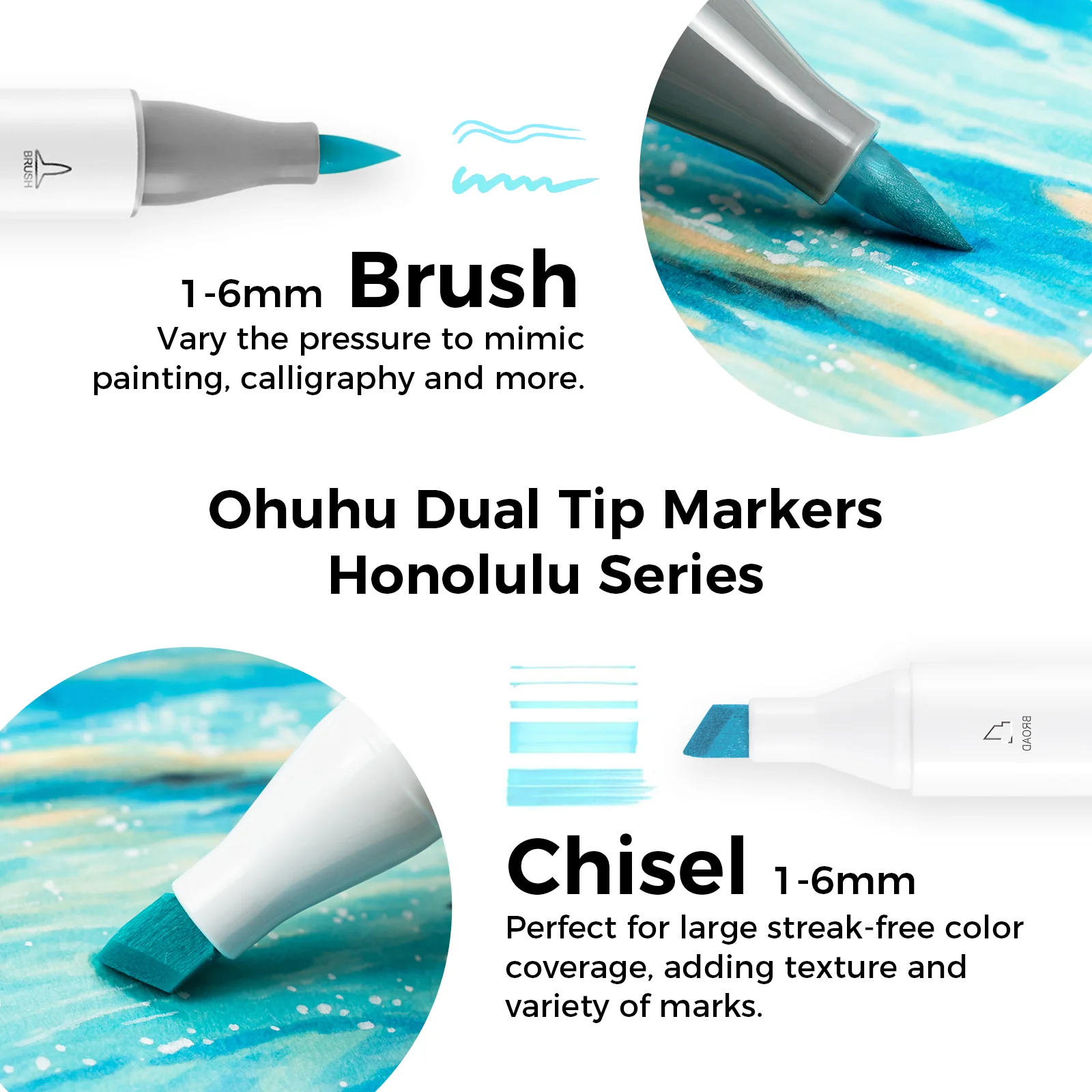 Ohuhu Honolulu Brush Markers - Small Set - Image 51