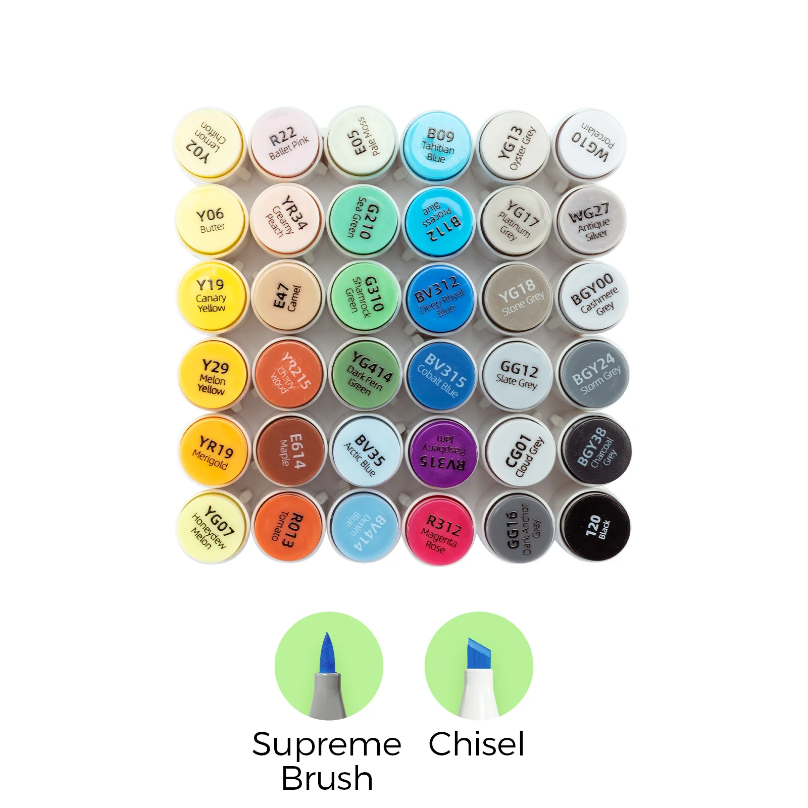 Ohuhu Honolulu Plus Series Supreme Rubber Brush Tip Markers - Image 10