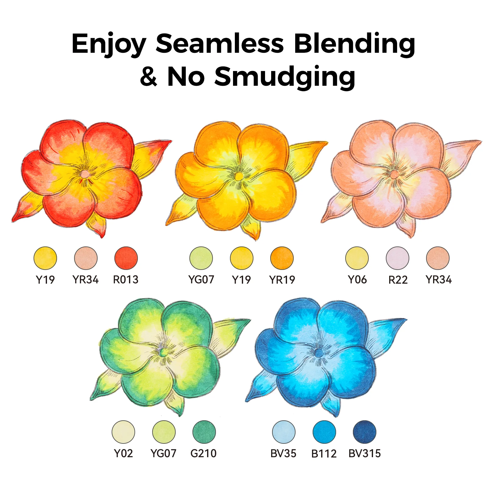 Ohuhu Honolulu Plus Series Supreme Rubber Brush Tip Markers - Image 13