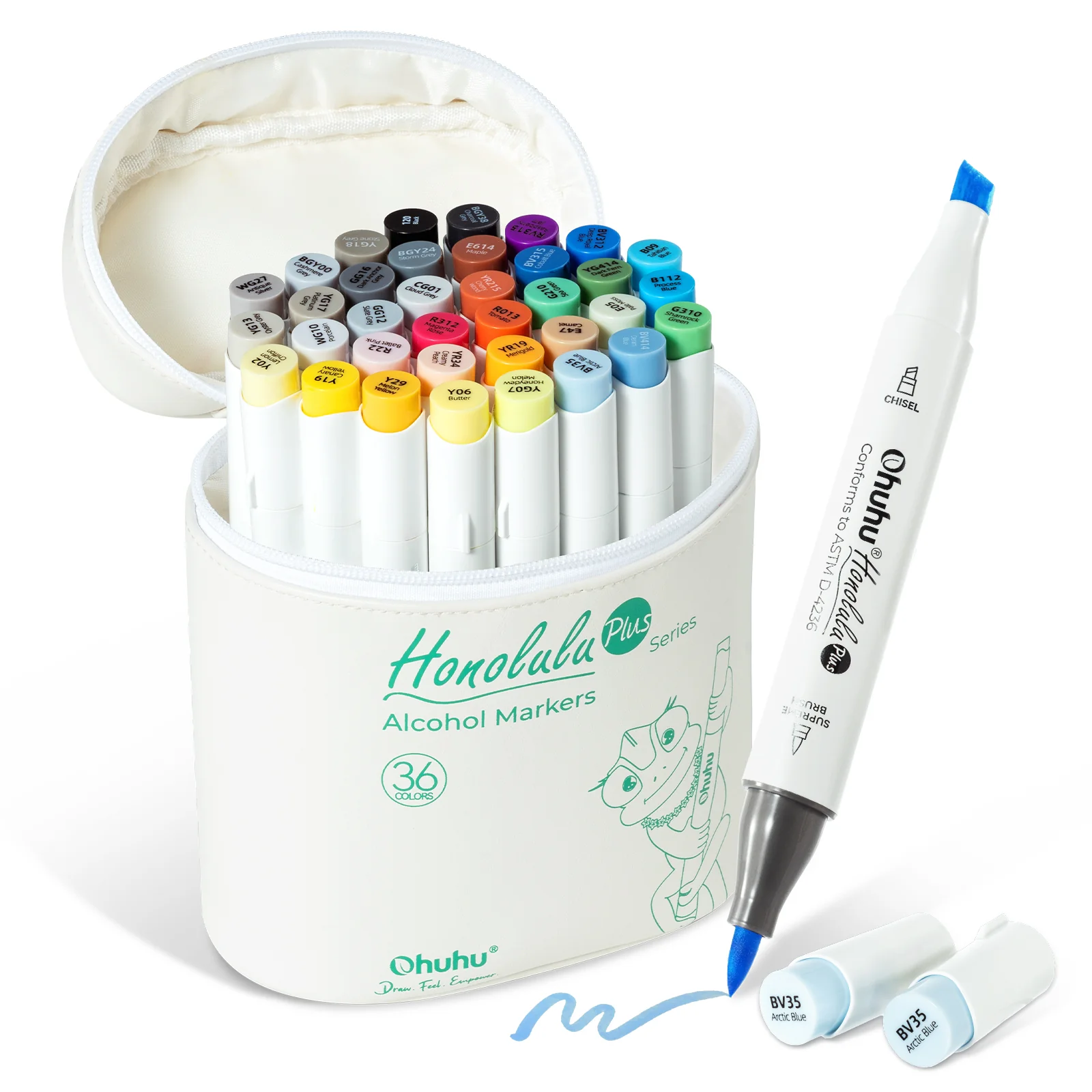 Ohuhu Honolulu Plus Series Supreme Rubber Brush Tip Markers - Image 17