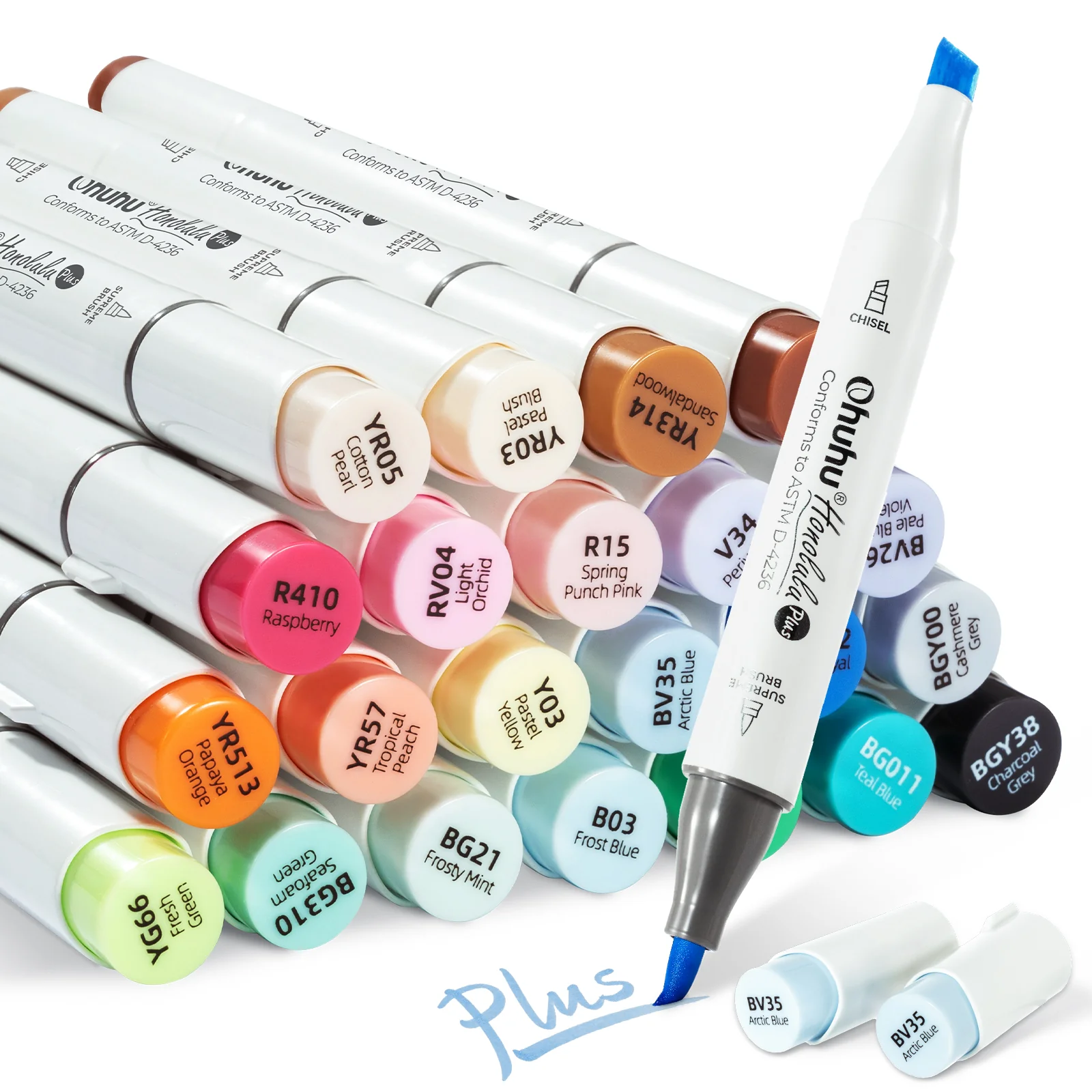 Ohuhu Honolulu Plus Series Supreme Rubber Brush Tip Markers - Image 18