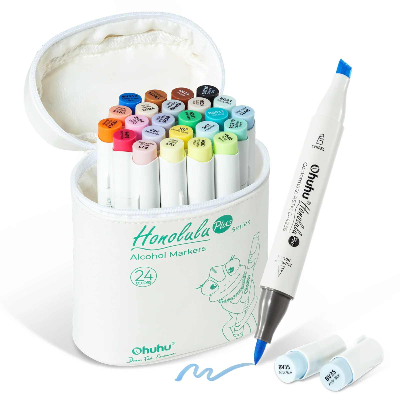 Ohuhu Honolulu Plus Series Supreme Rubber Brush Tip Markers - Image 21