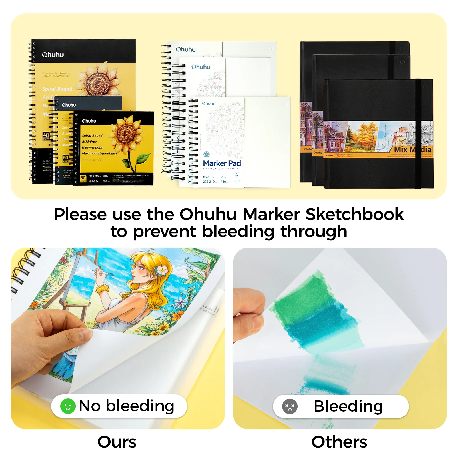 Ohuhu Honolulu Plus Series Supreme Rubber Brush Tip Markers - Image 6