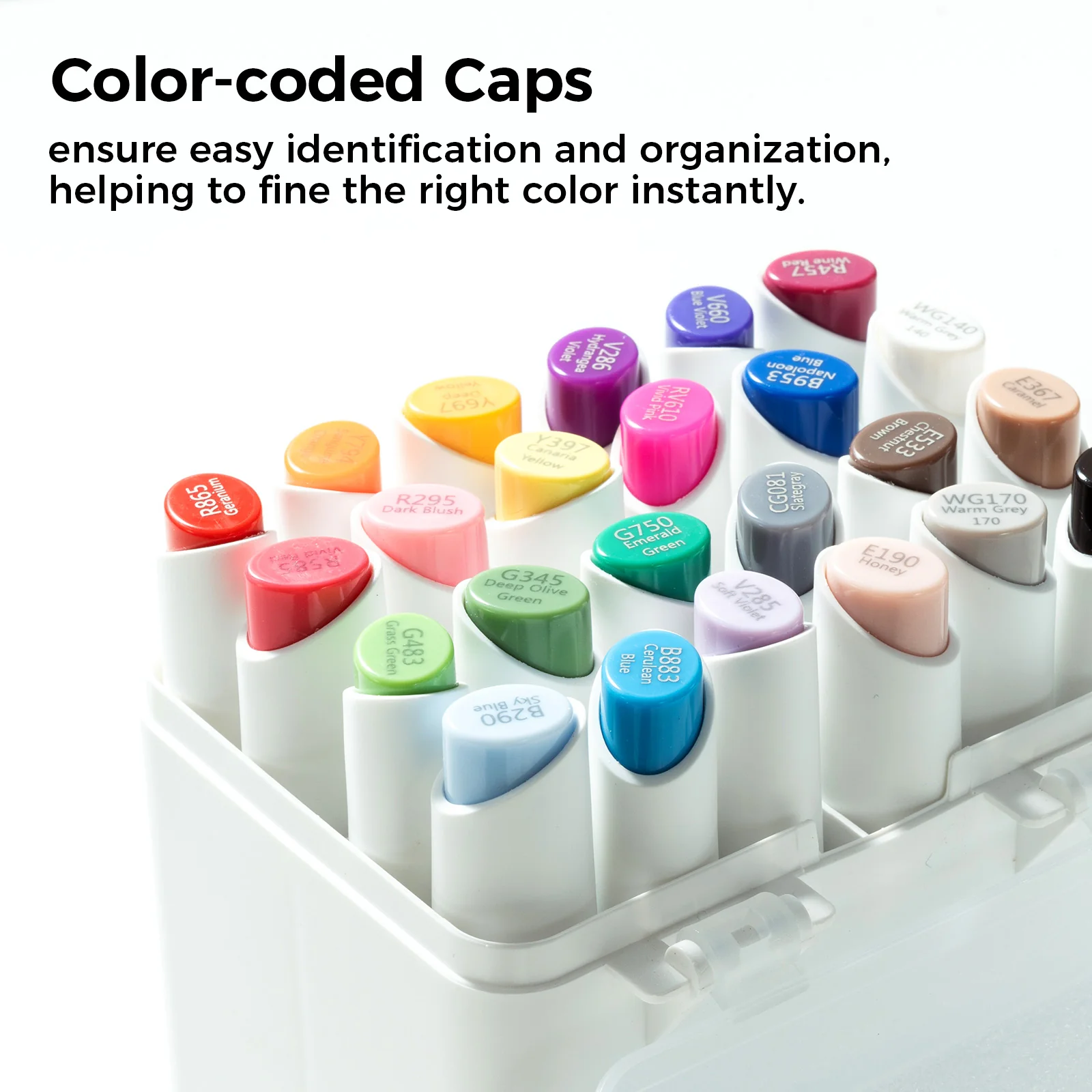 Ohuhu Kaala Five Tones Slim Broad and Fine Dual Tips Alcohol Art Markers - Image 32