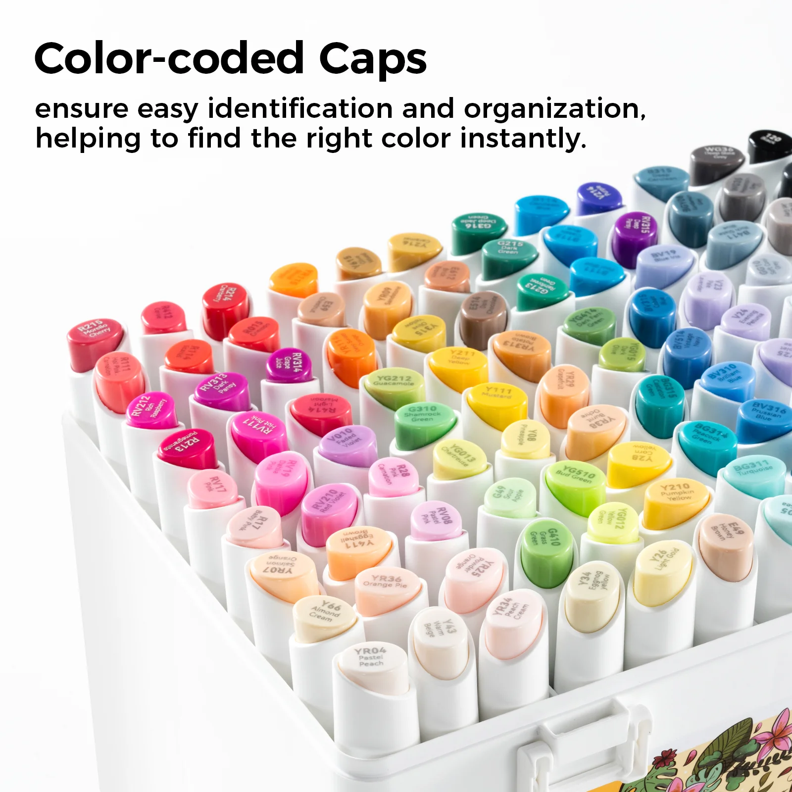 Ohuhu Kaala Five Tones Slim Broad and Fine Dual Tips Alcohol Art Markers - Image 70