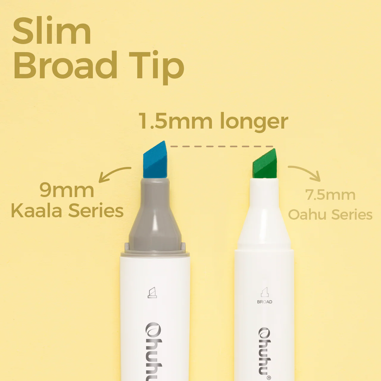 Ohuhu Kaala Five Tones Slim Broad and Fine Dual Tips Alcohol Art Markers - Image 5