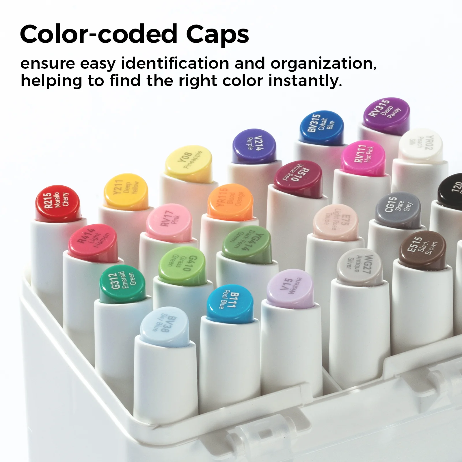 Ohuhu Kaala Five Tones Slim Broad and Fine Dual Tips Alcohol Art Markers - Image 54