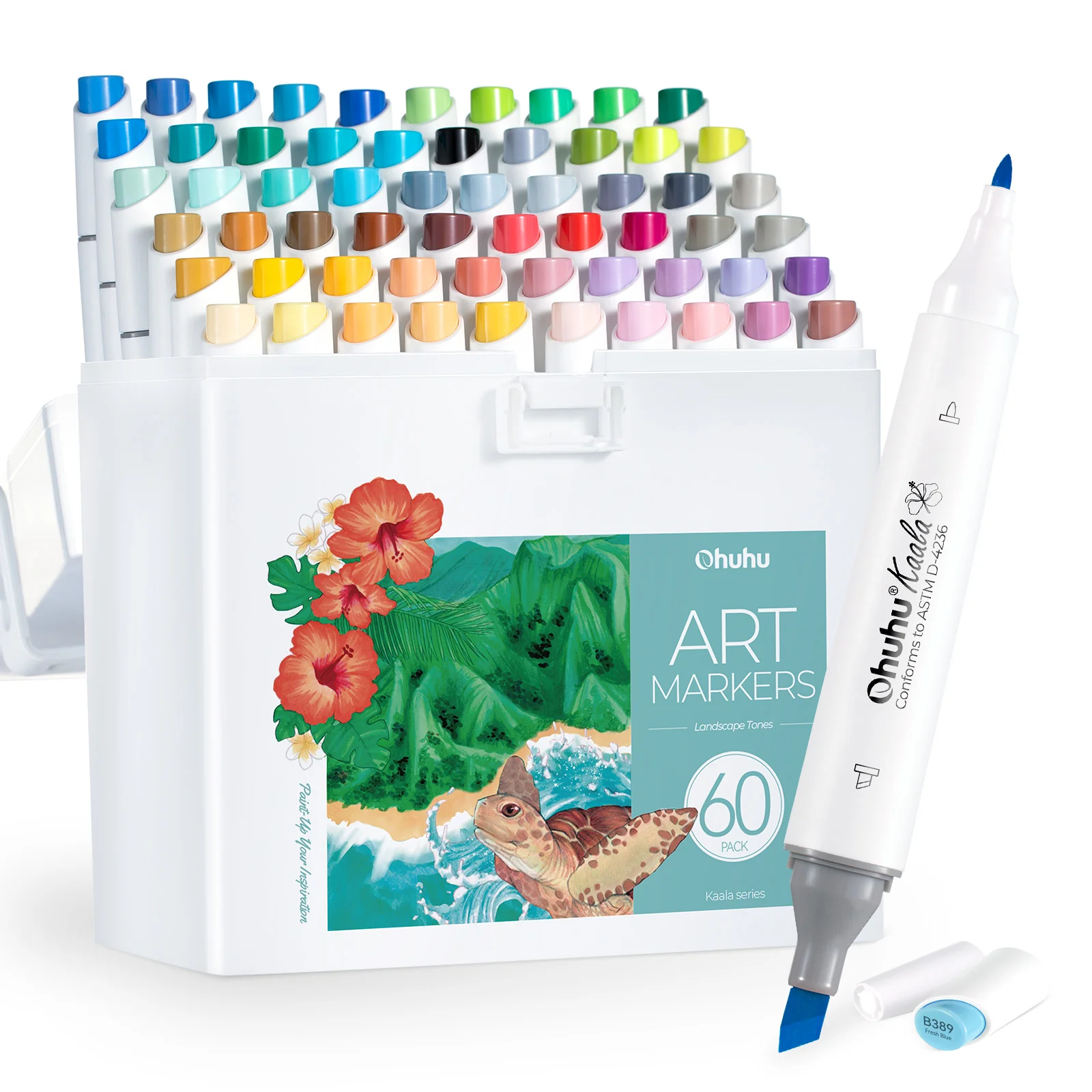 Ohuhu Kaala Five Tones Slim Broad and Fine Dual Tips Alcohol Art Markers - Image 10