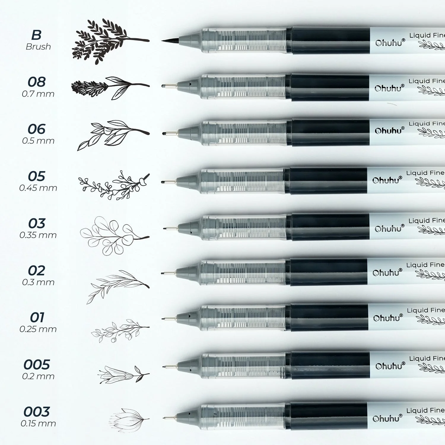 Ohuhu Kohala Liquid Fineliner Drawing Pens,9 Pack (Europe Only) - Image 2