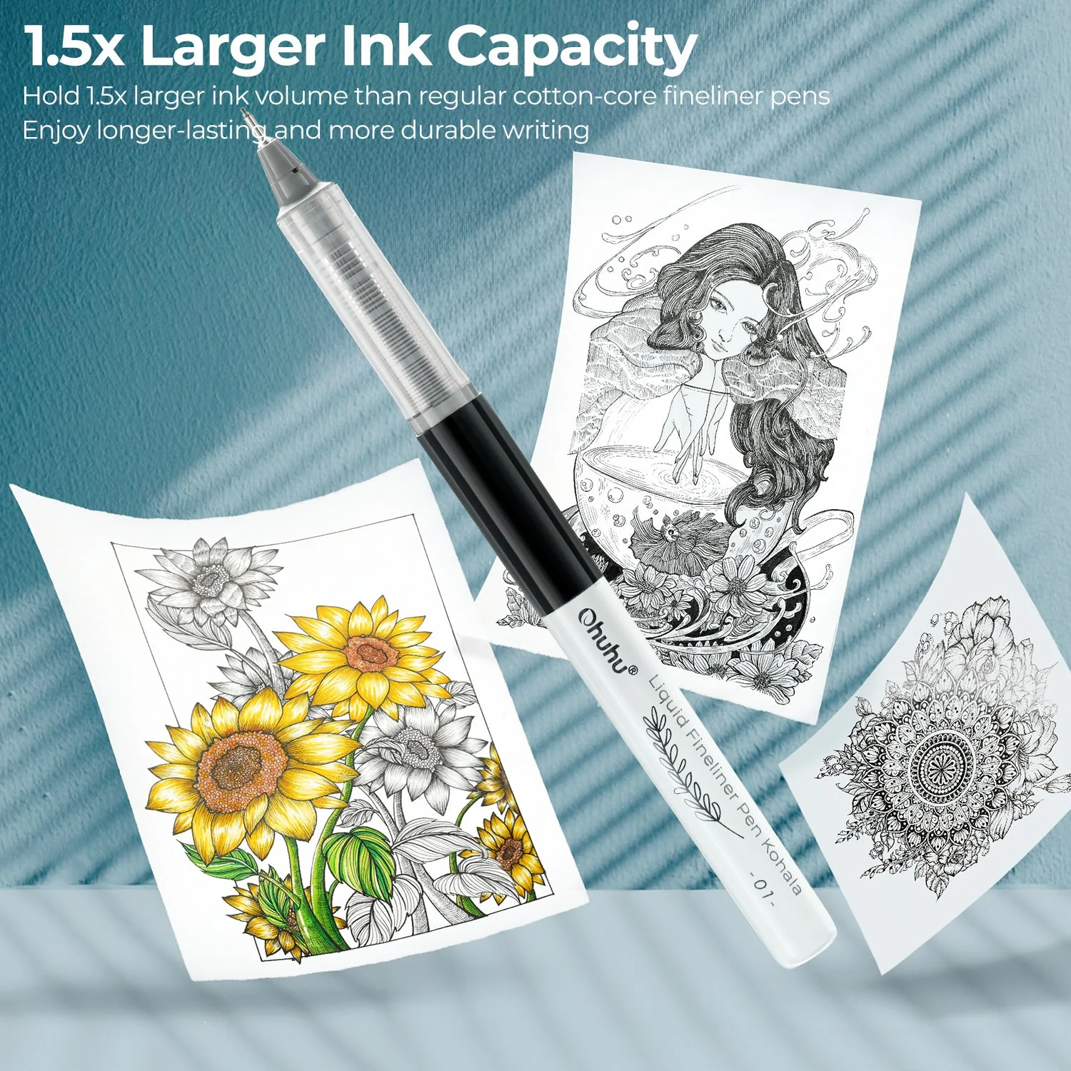 Ohuhu Kohala Liquid Fineliner Drawing Pens,9 Pack (Europe Only) - Image 4