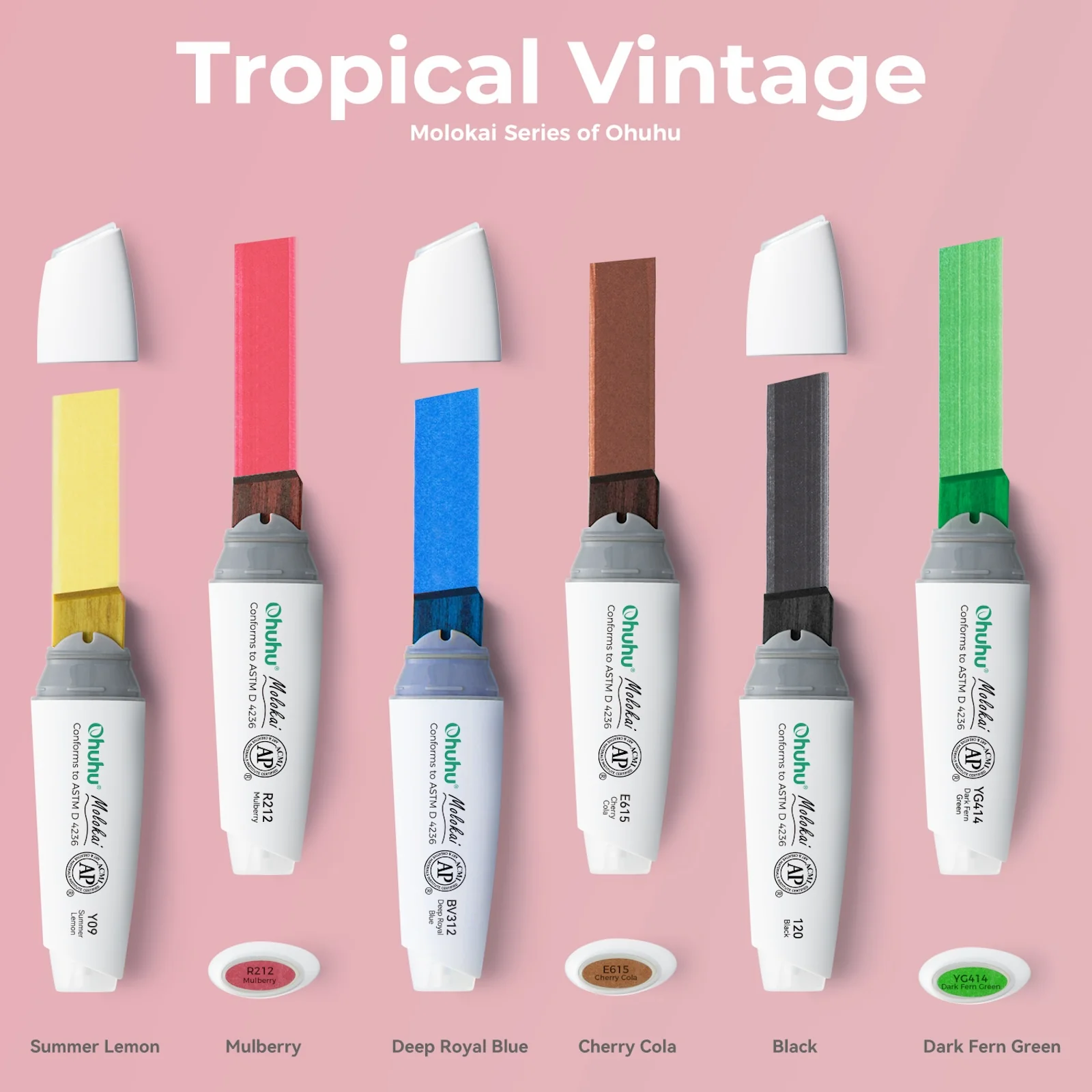 Ohuhu Molokai Four Tones Extra-wide Tip Alcohol Art Markers(Ships from Asia Warehouse) - Image 20