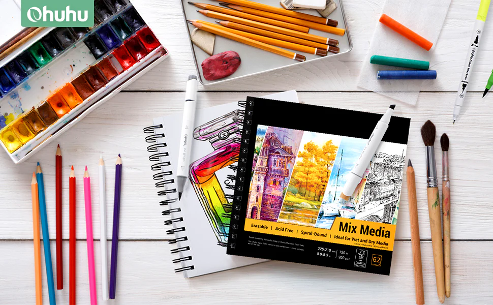 Ohuhu Spiral-Bound Mix Media Pad for Multiple Techniques - Image 27