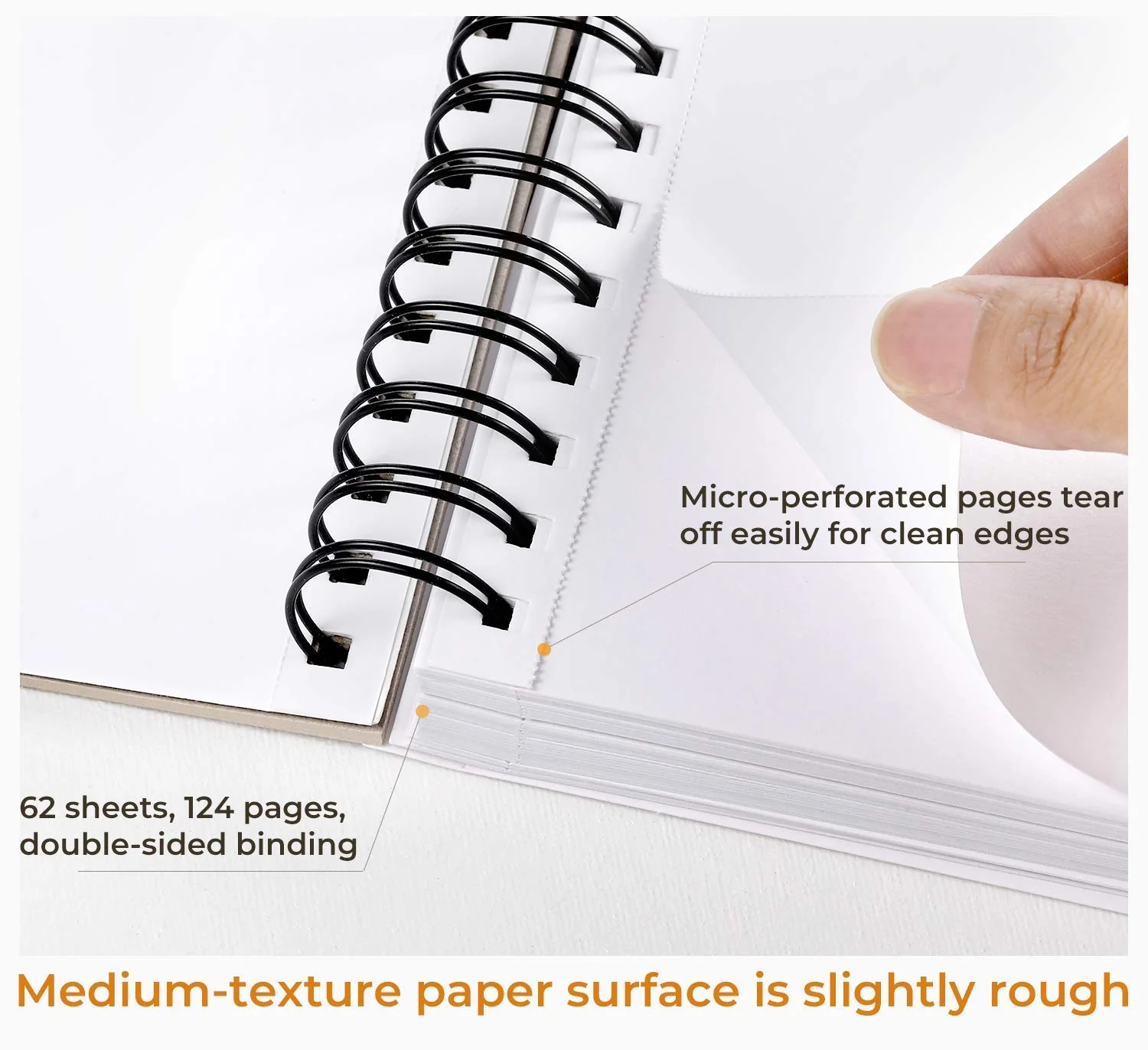 Ohuhu Spiral-Bound Mix Media Pad for Multiple Techniques - Image 3