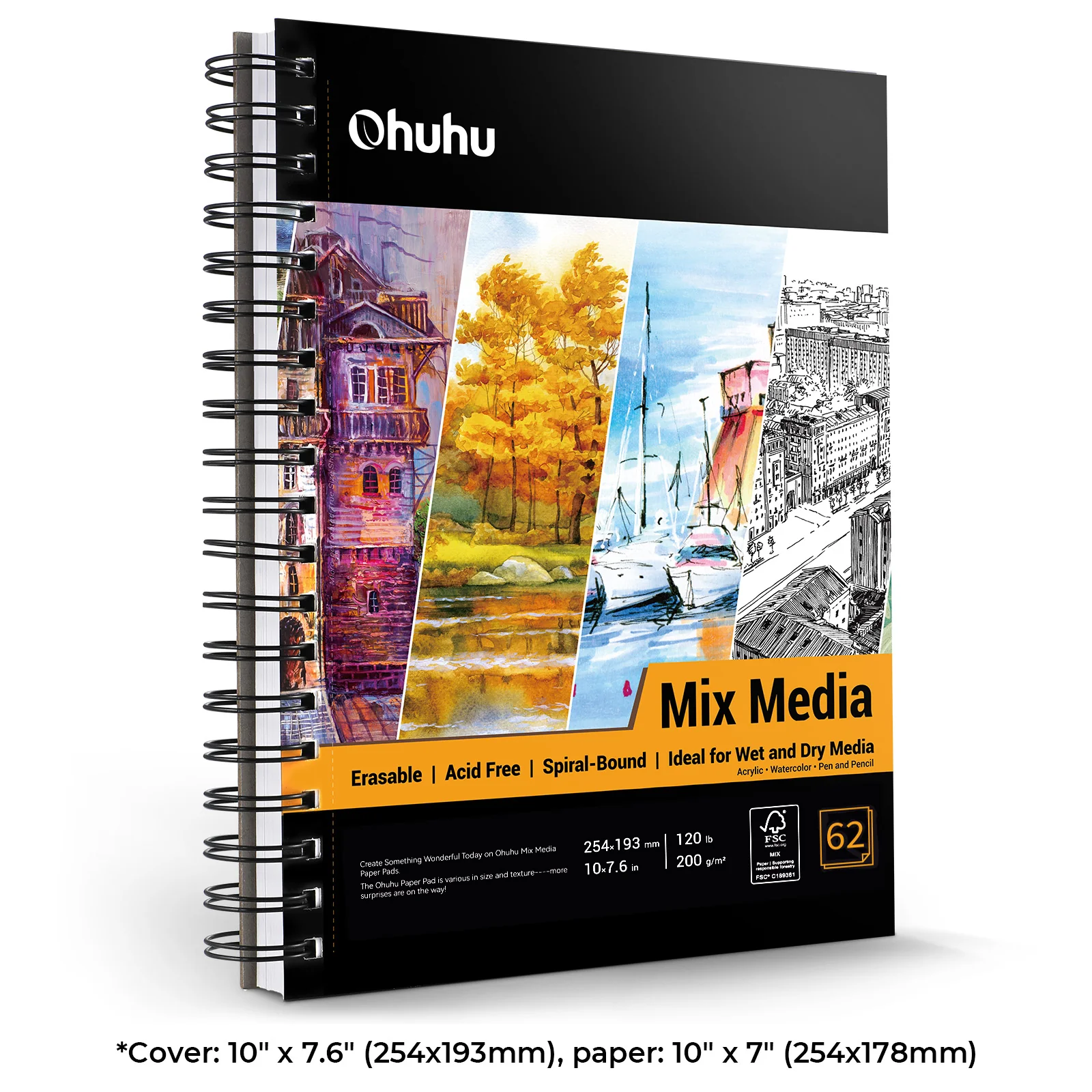 Ohuhu Spiral-Bound Mix Media Pad for Multiple Techniques - Image 41