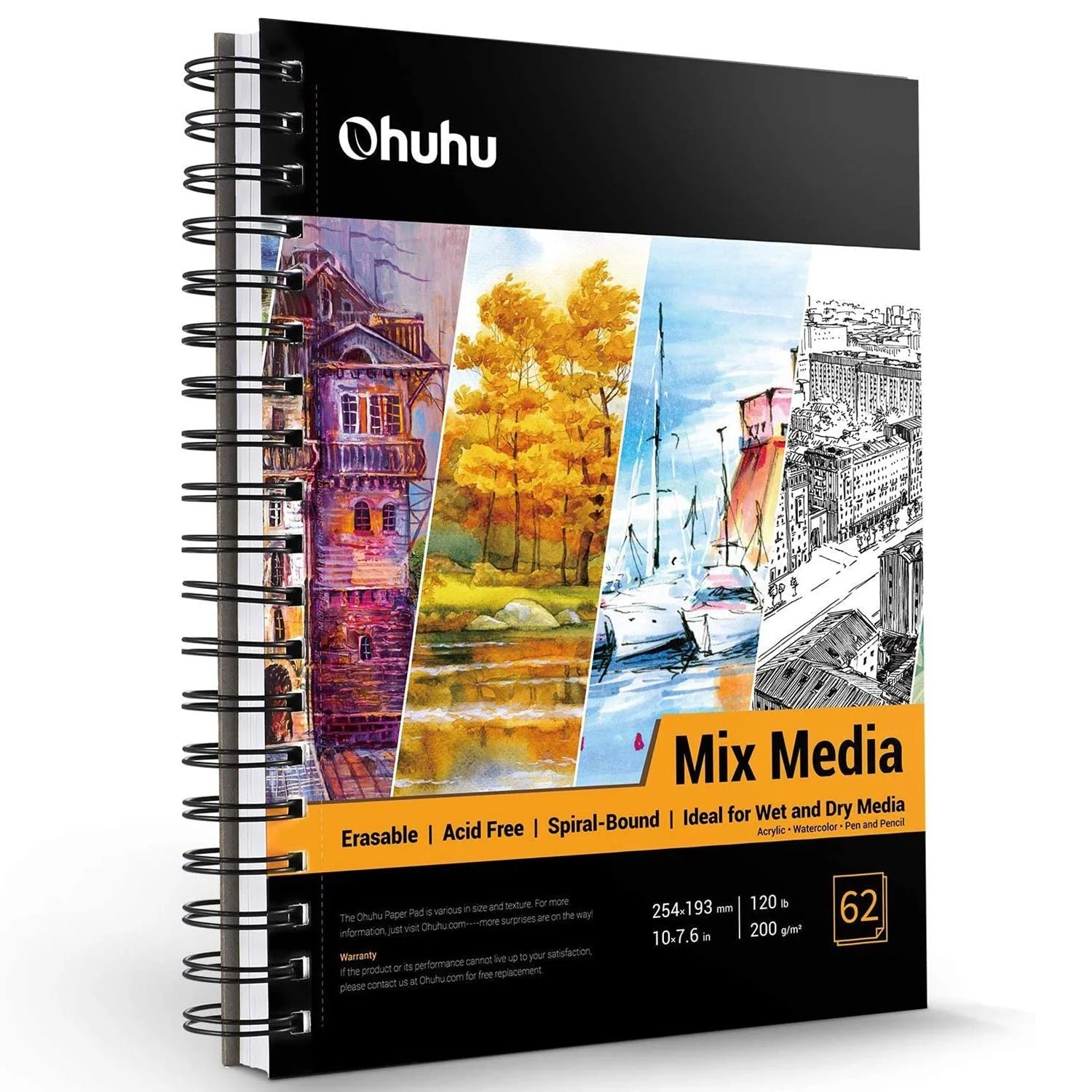 Ohuhu Spiral-Bound Mix Media Pad for Multiple Techniques (Europe Only) - Image 7
