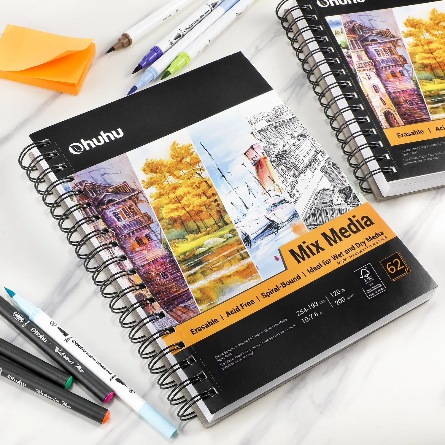 Ohuhu Spiral-Bound Mix Media Pad for Multiple Techniques - Image 26